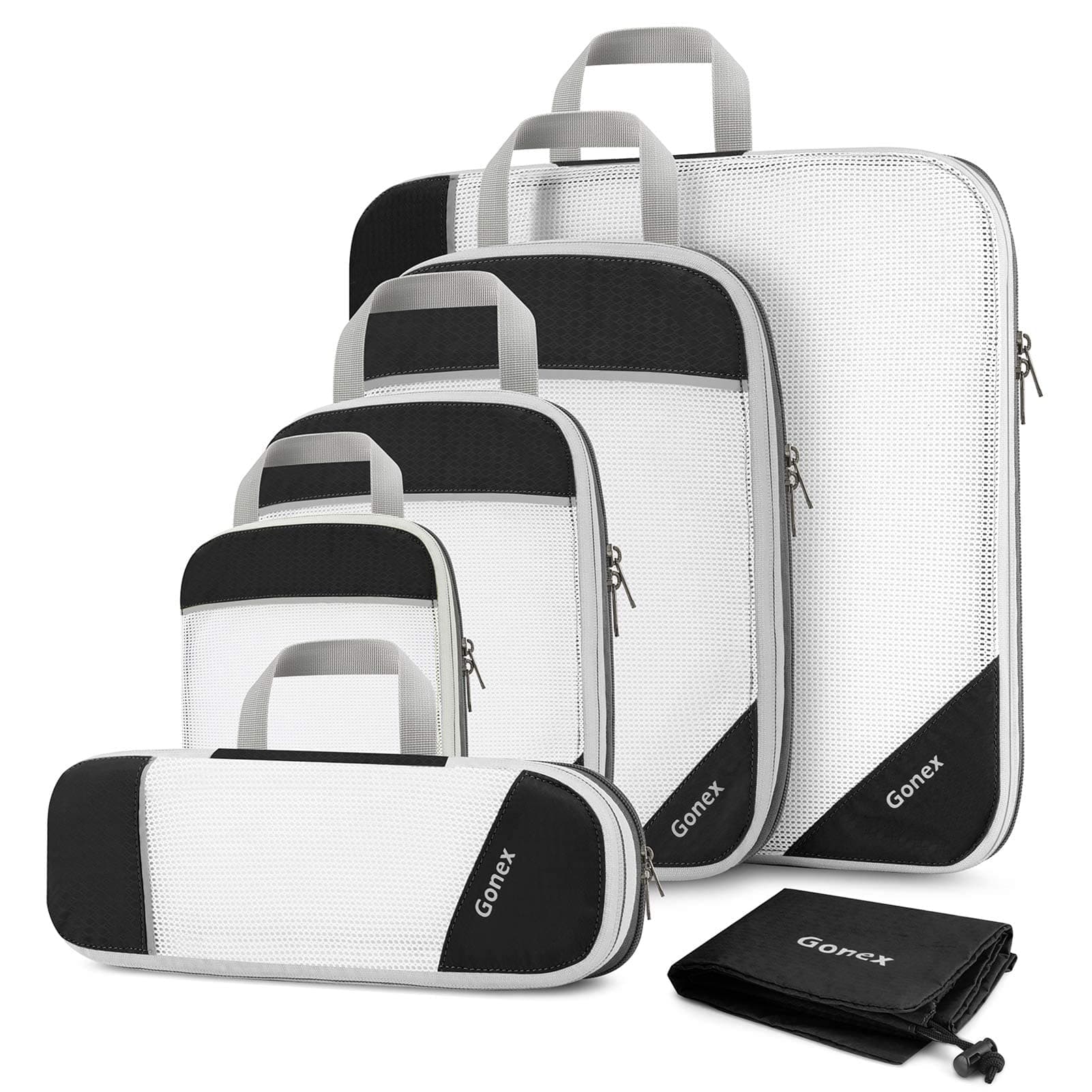 Compression Packing Cubes, Gonex Extensible Storage Mesh Bags Organizers