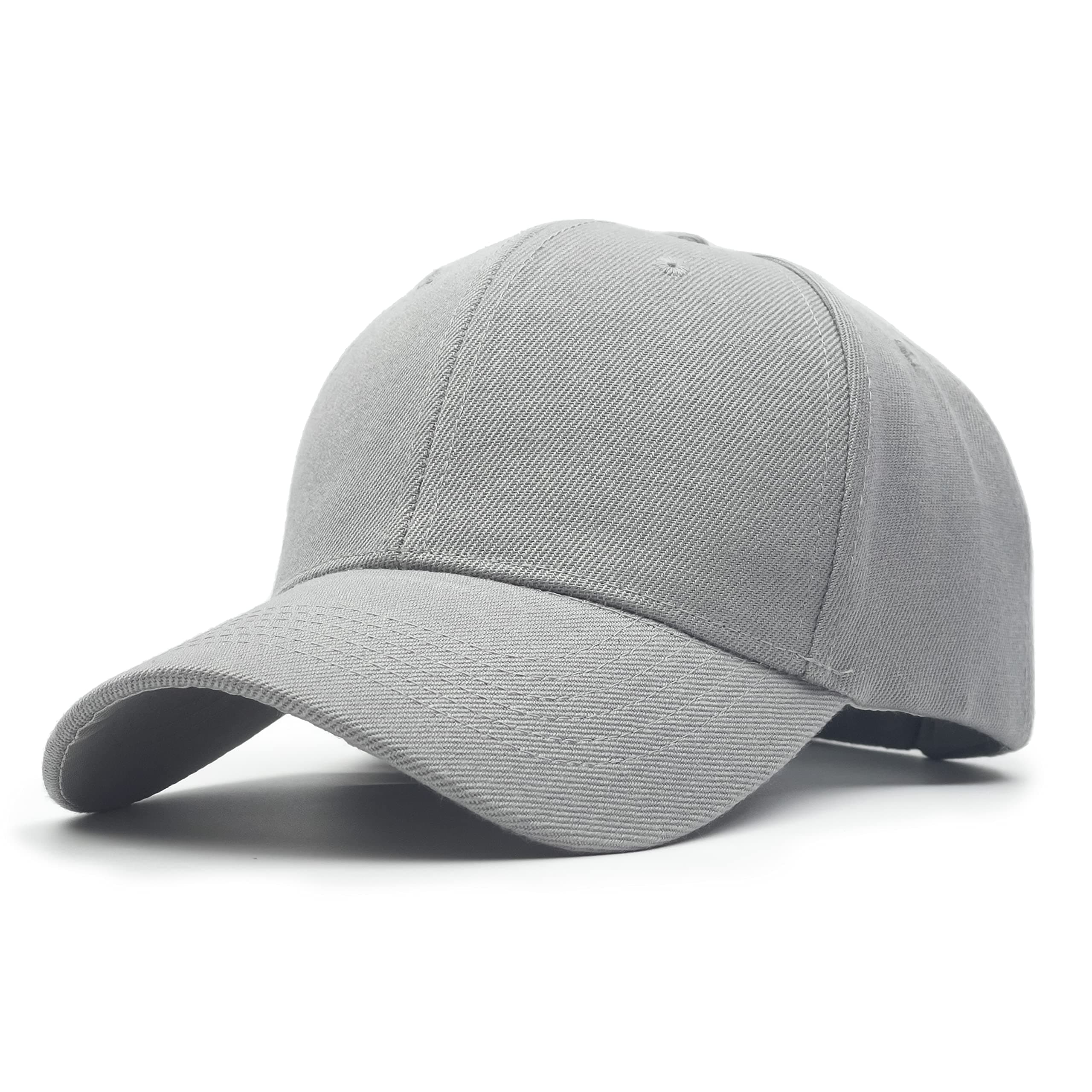 Utmost Structured Baseball Cap with Adjustable Closure - Performance Hat for Outdoor Activities and Custom Embroidery, 1pc Light Grey, One Size