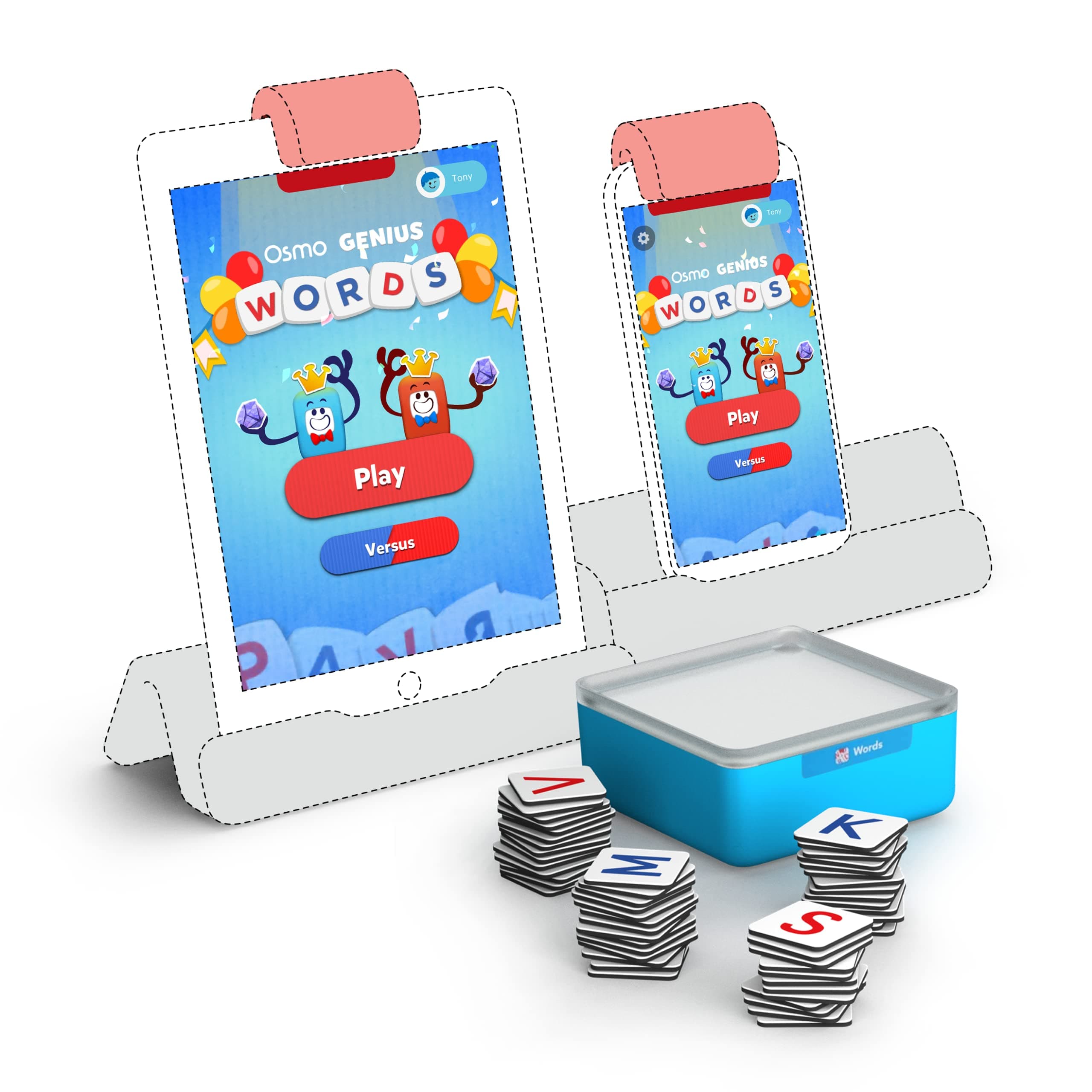 Genius Words - Ages 6-10 - Interactive Letter Recognition, Phonics, Sight Words & Spelling - For iPad or Fire Tablet - STEM Toy (Osmo Base Required - Amazon Exclusive)