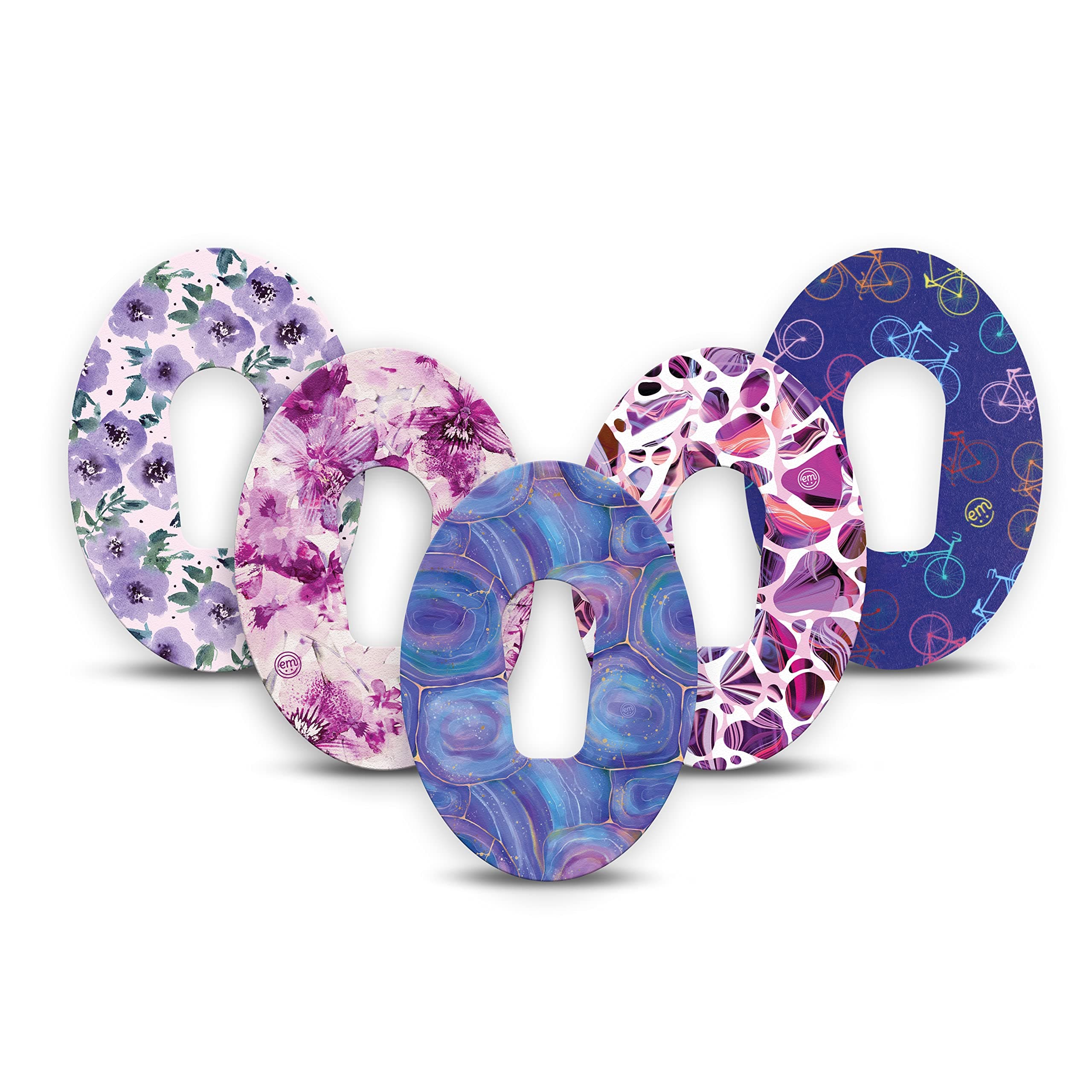 ExpressionMedAdhesive Patch for Dexcom G6 (5-Pack) - Made in The USA, Waterproof, Split Backing, CGM Tape (Peaceful Purple)