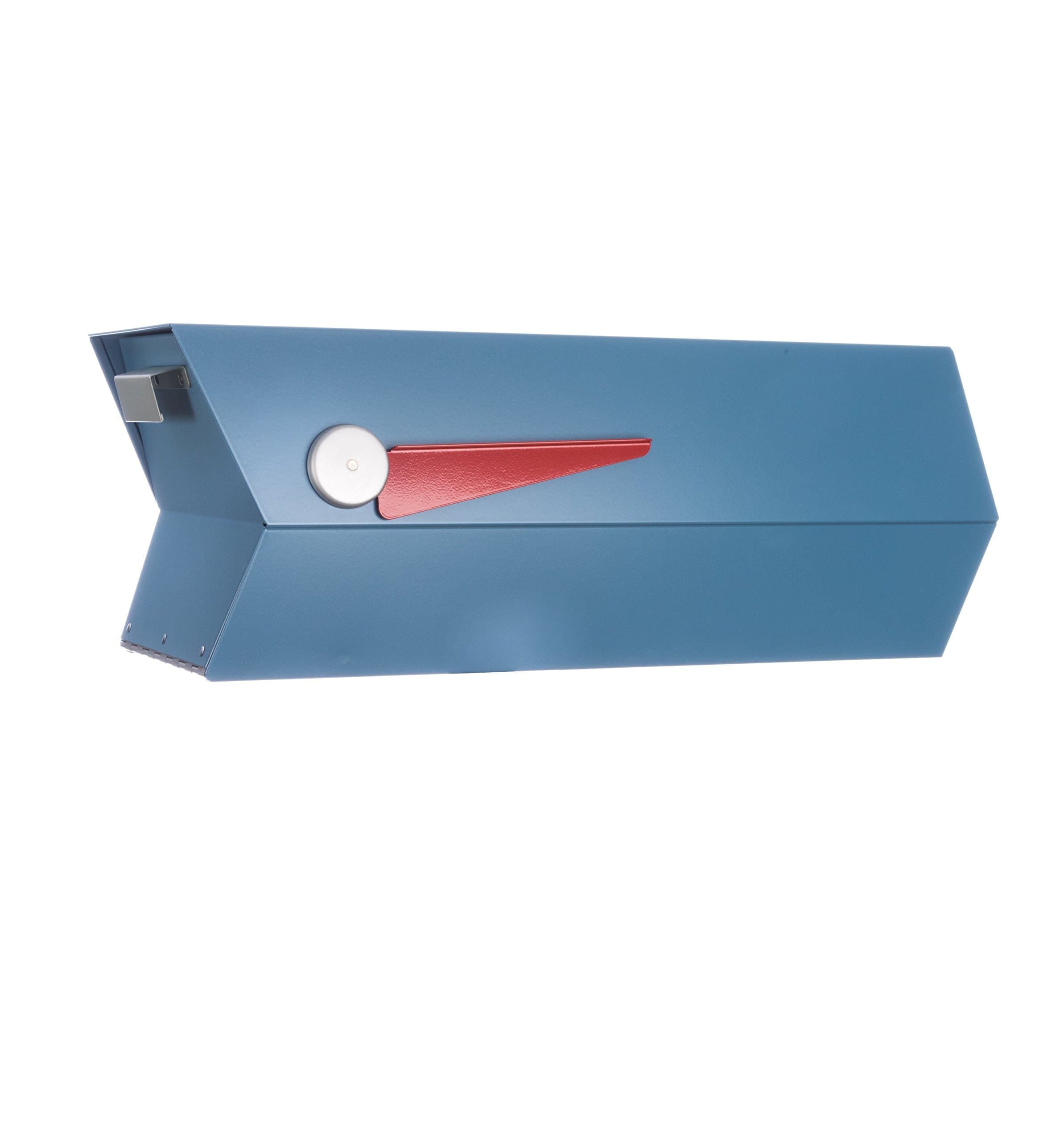 - modbox USA Mid-Century Modern Curbside Mailbox | Solid Color (Satin Blue)