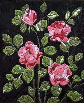 HUNNY-BUNCH Premium Anchor Stitch Kit for Children to Adults Crafters, Long Stitch Kit with Beautiful 21 Cotton Skeins (Art - Aim2000-00053- Blossom Roses)