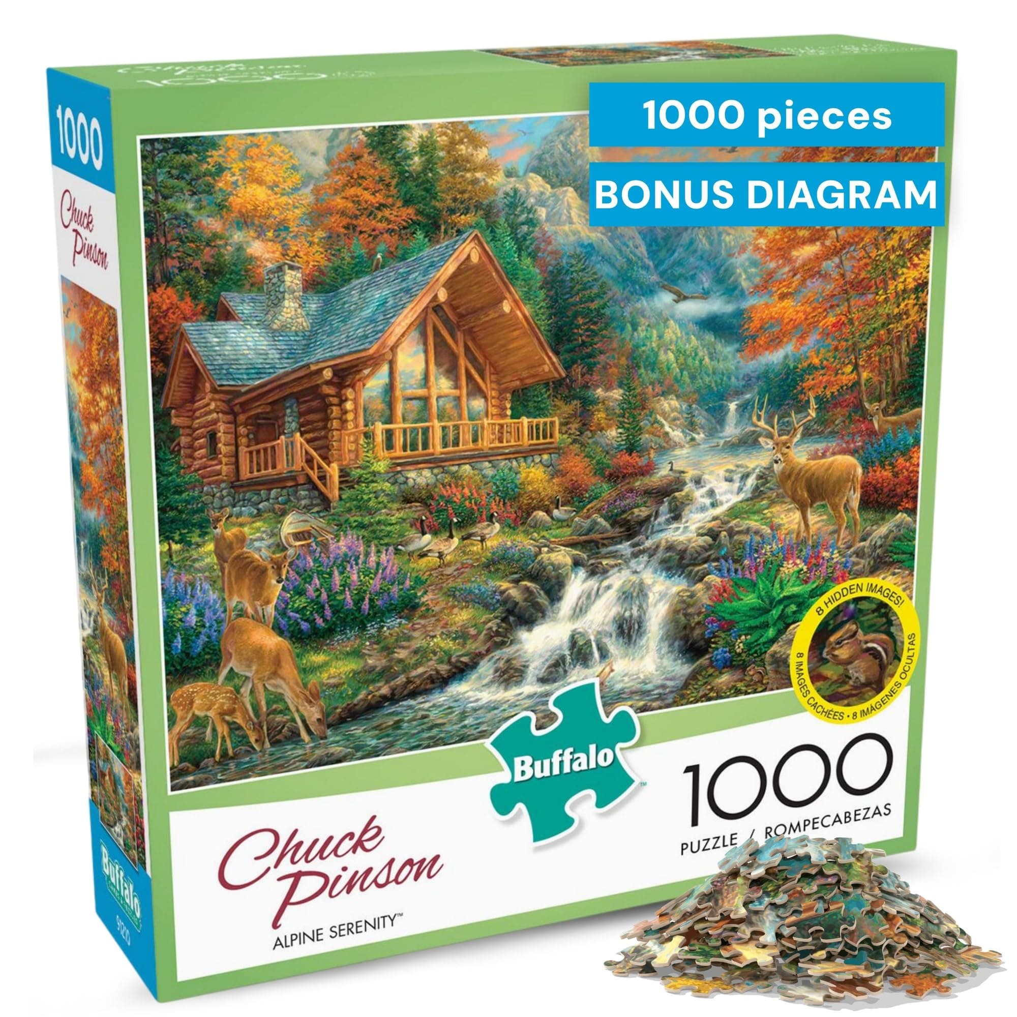 Buffalo Games - Alpine Serenity - 1000 Piece Jigsaw Puzzle with Hidden Images