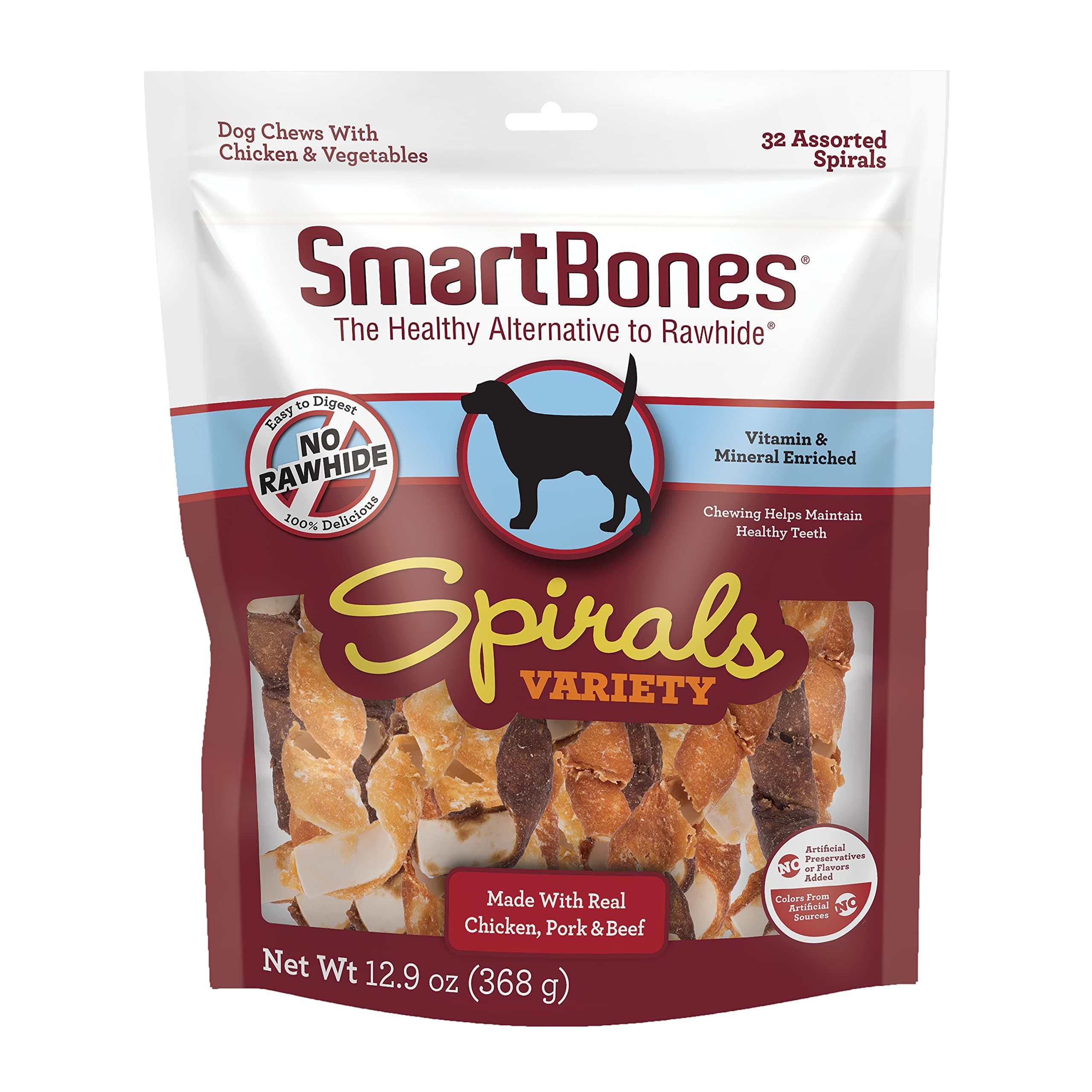 SmartBones Spirals Variety Pack, 32 Count