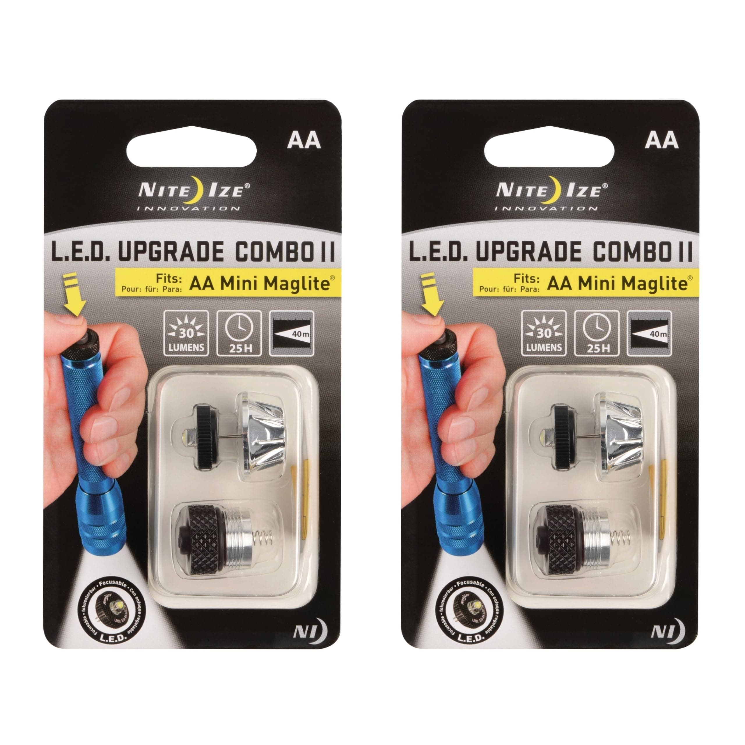 Nite Ize LED Upgrade Combo II Compatible with AA Mini Maglite - 2 Count (2 Pack)