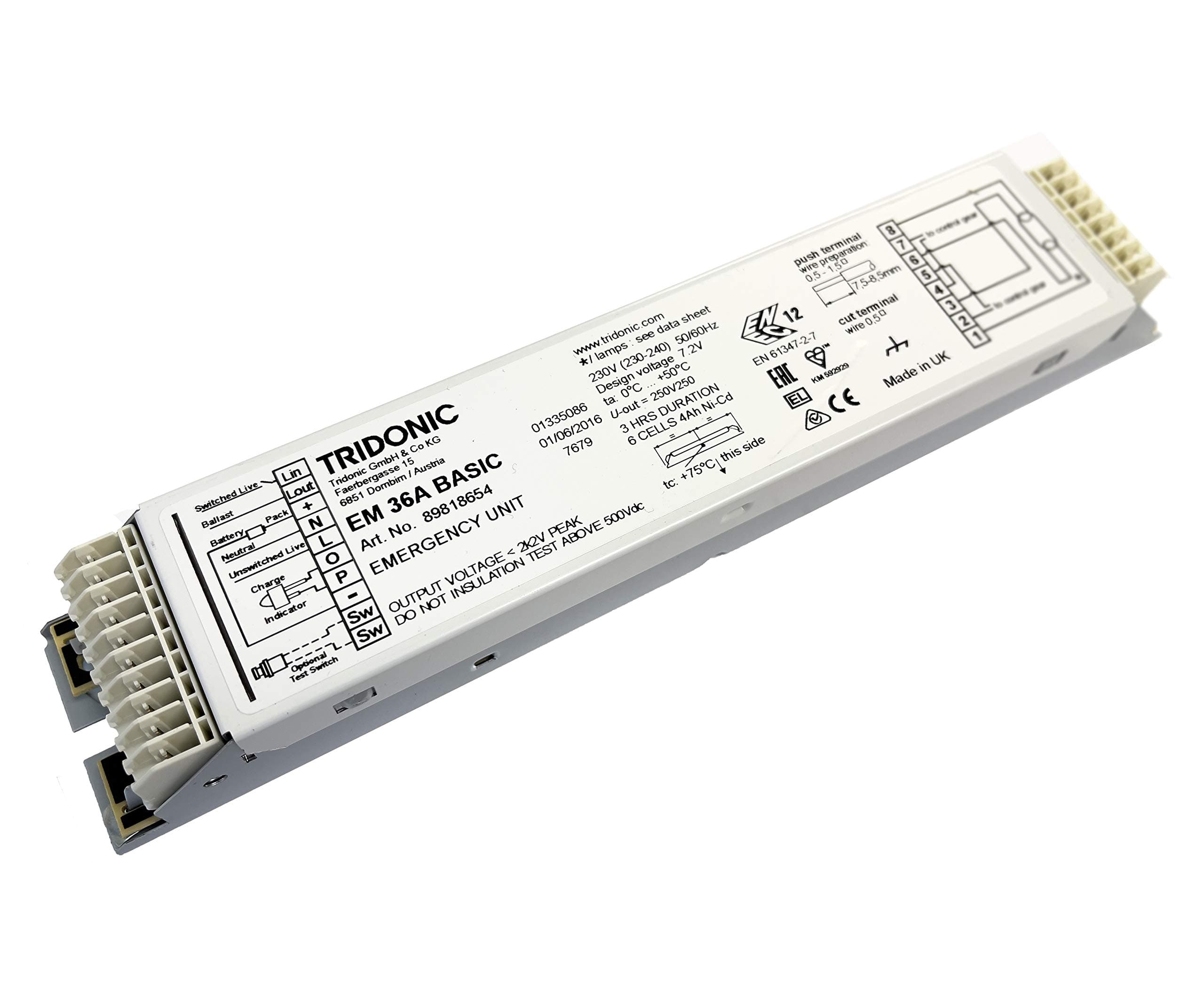 Tridonic 89818654 - EM36A BASIC Emergency Lighting Inverter Module