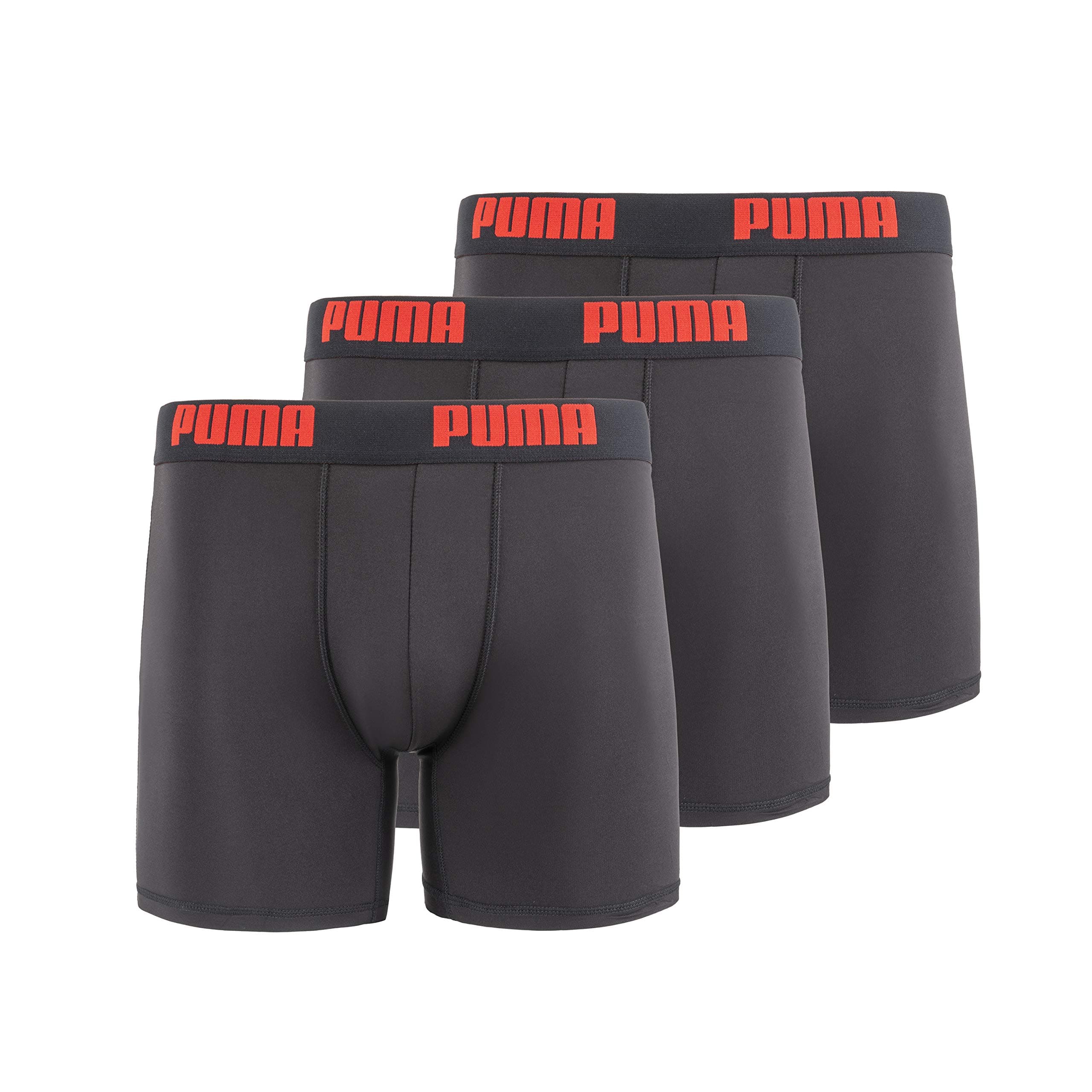 Men's 3 Pack Performance Boxer Briefs, Black, L
