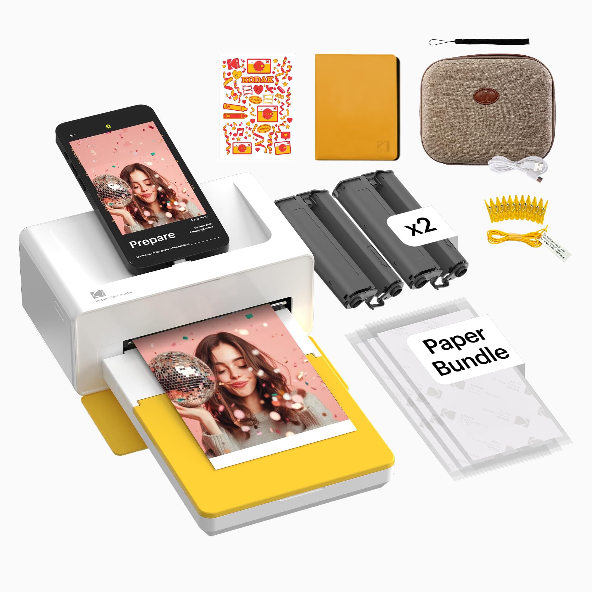 Dock Plus 4PASS Photo Printer (10 x 15 cm) + Accessory Package with 50 Sheet