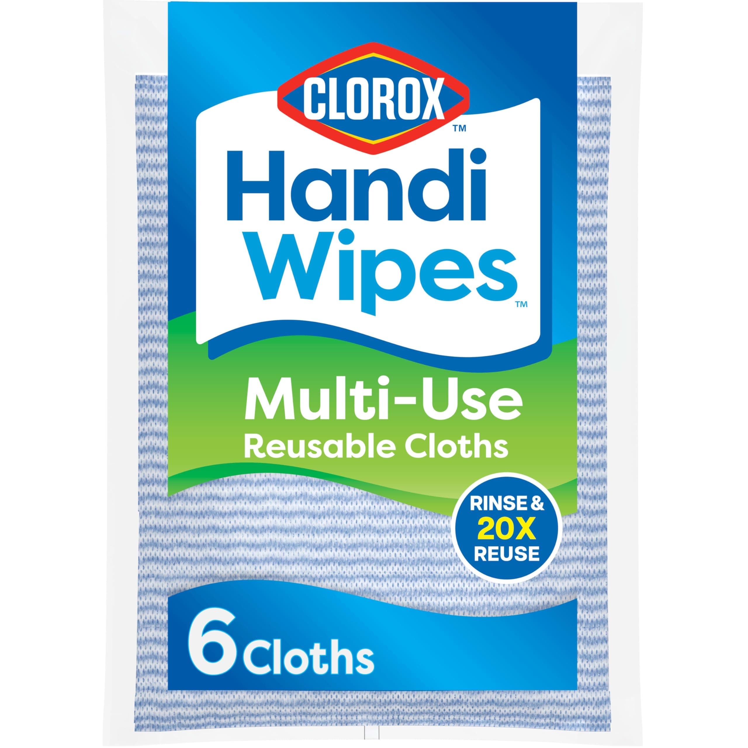Handi Wipes Multi Use Reusable Cloths, 6 Count (Package May Vary)
