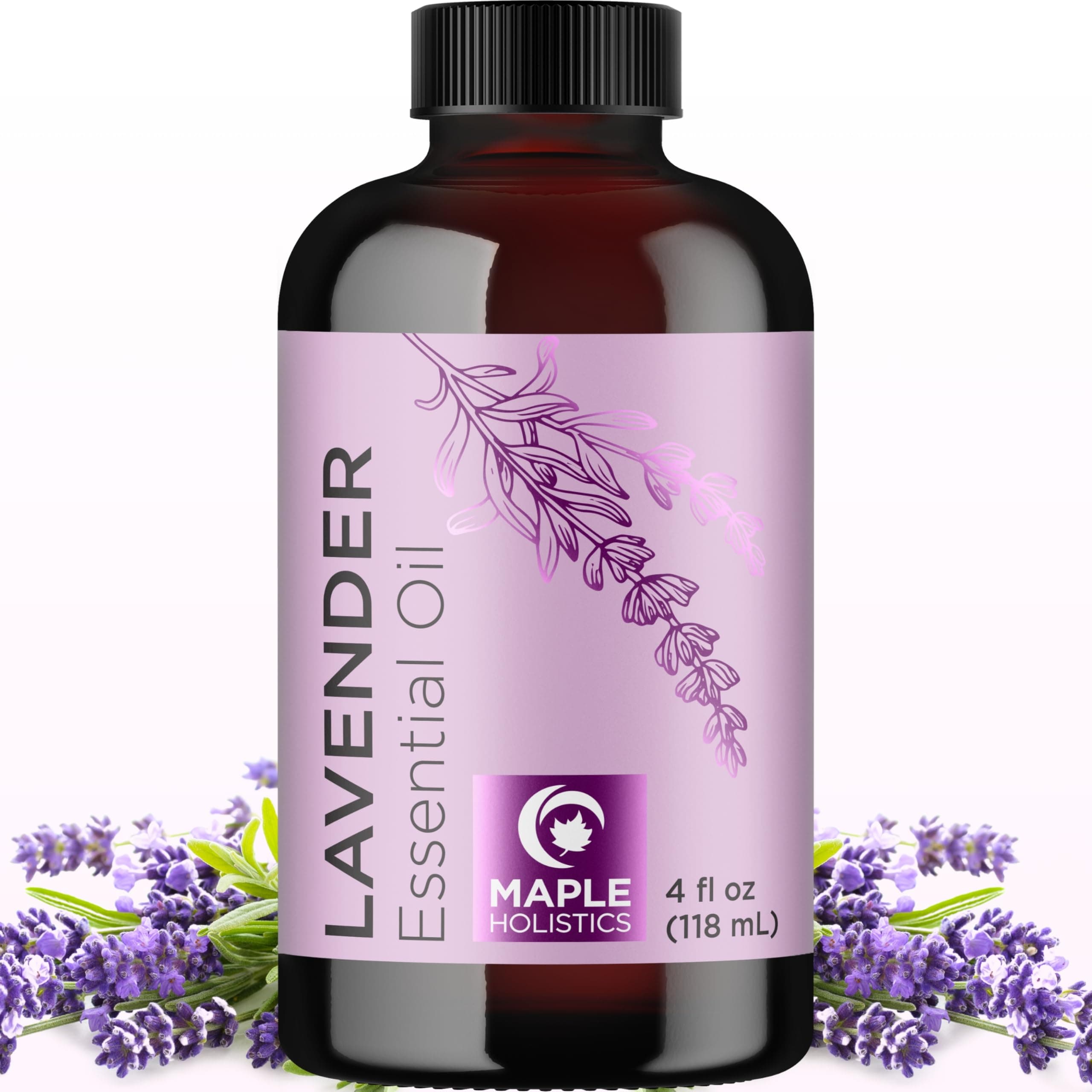 Pure Lavender Essential Oil 4oz - Relaxing Lavender Oil Essential Oil for Diffuser Aromatherapy Sleep and Mood - Pure Lavender Oil for Hair Skin and Nails Plus Calming Aromatherapy Oil for Diffuser