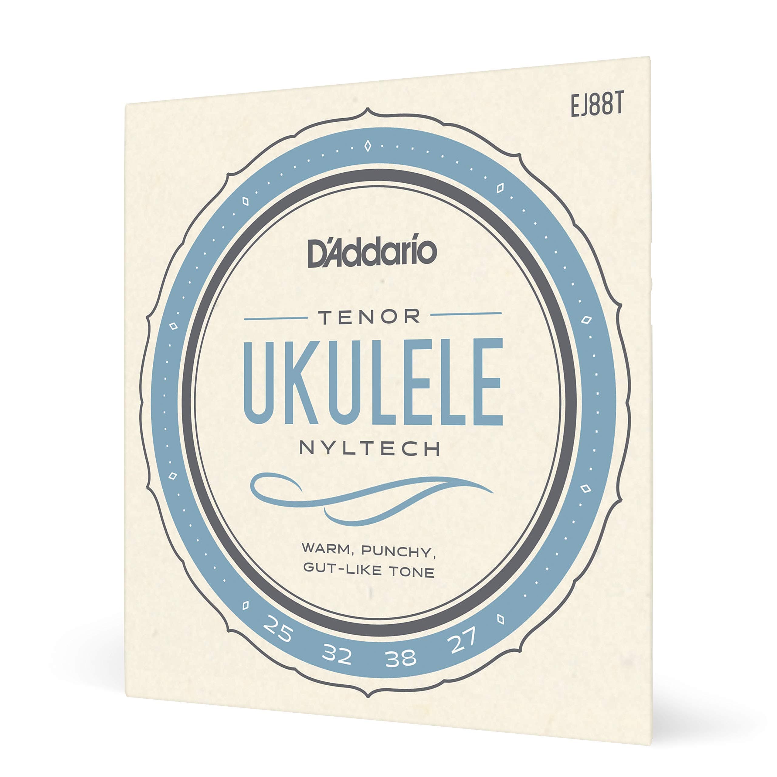 D'Addario Tenor Ukulele Strings, Nyltech, EJ88T, 4-String Set, Pack of 1