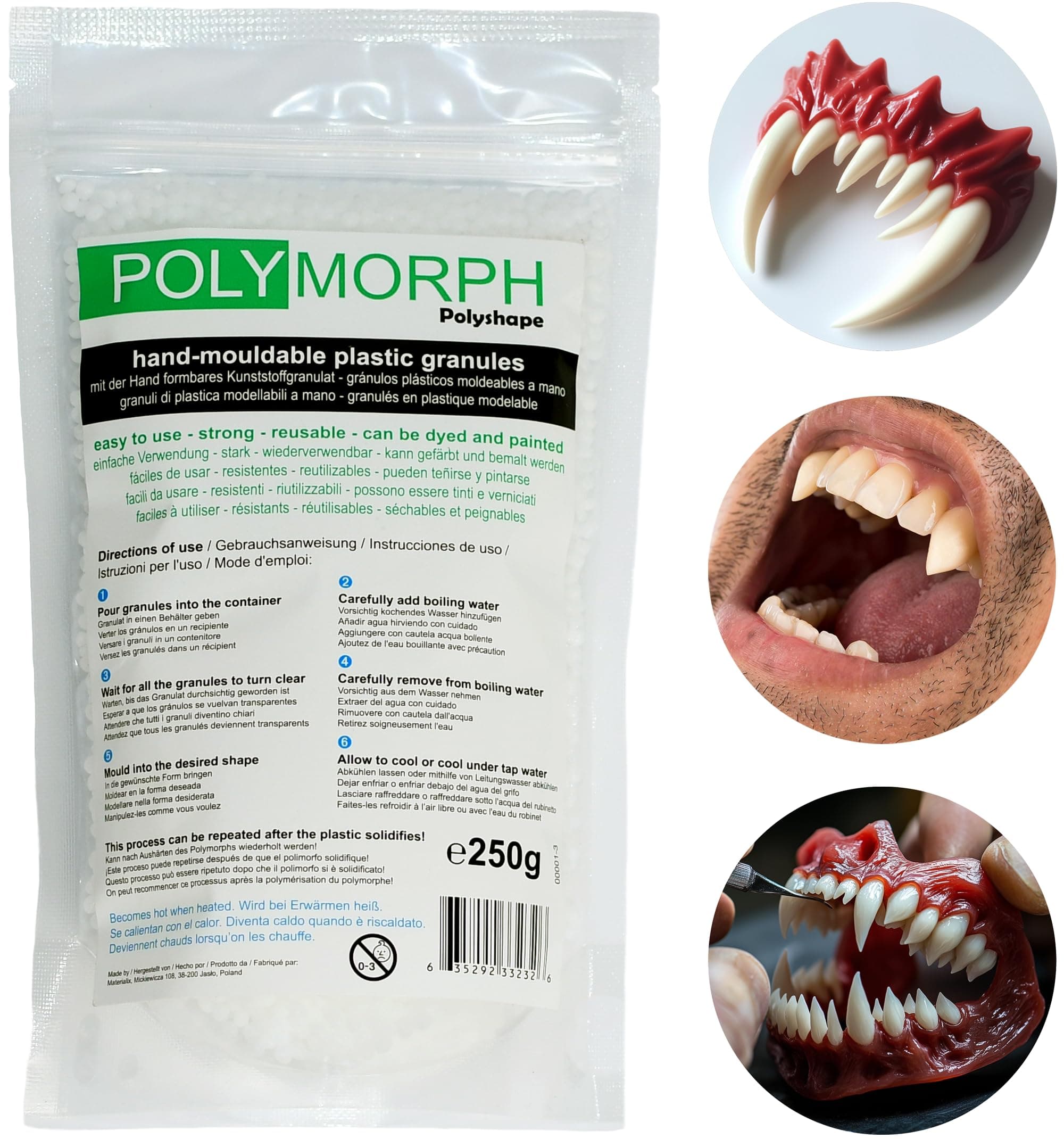 250g Polyshape Polymorph Hand mouldable Plastic Bag