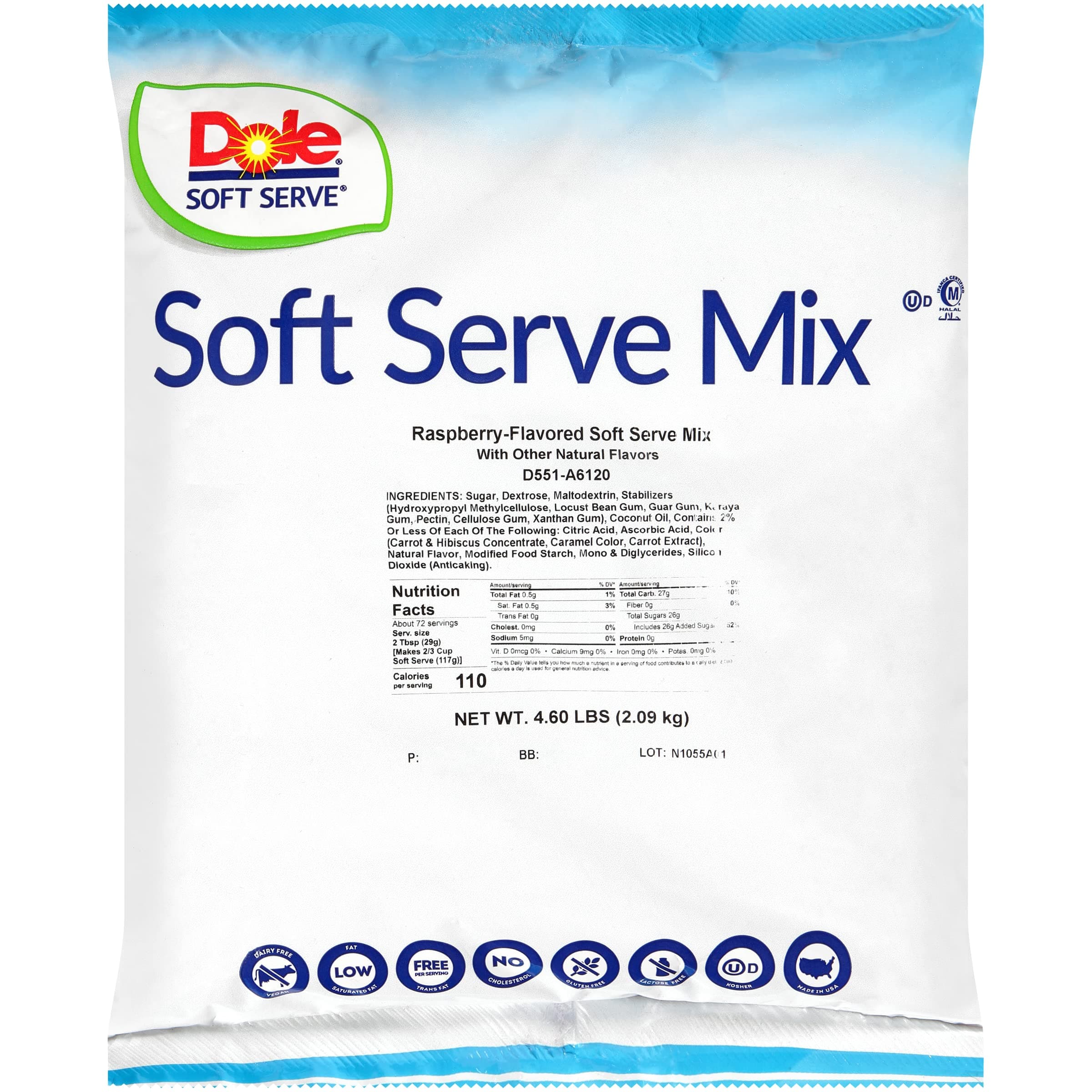 Soft Serve Mix, Raspberry, 4.60 Pound