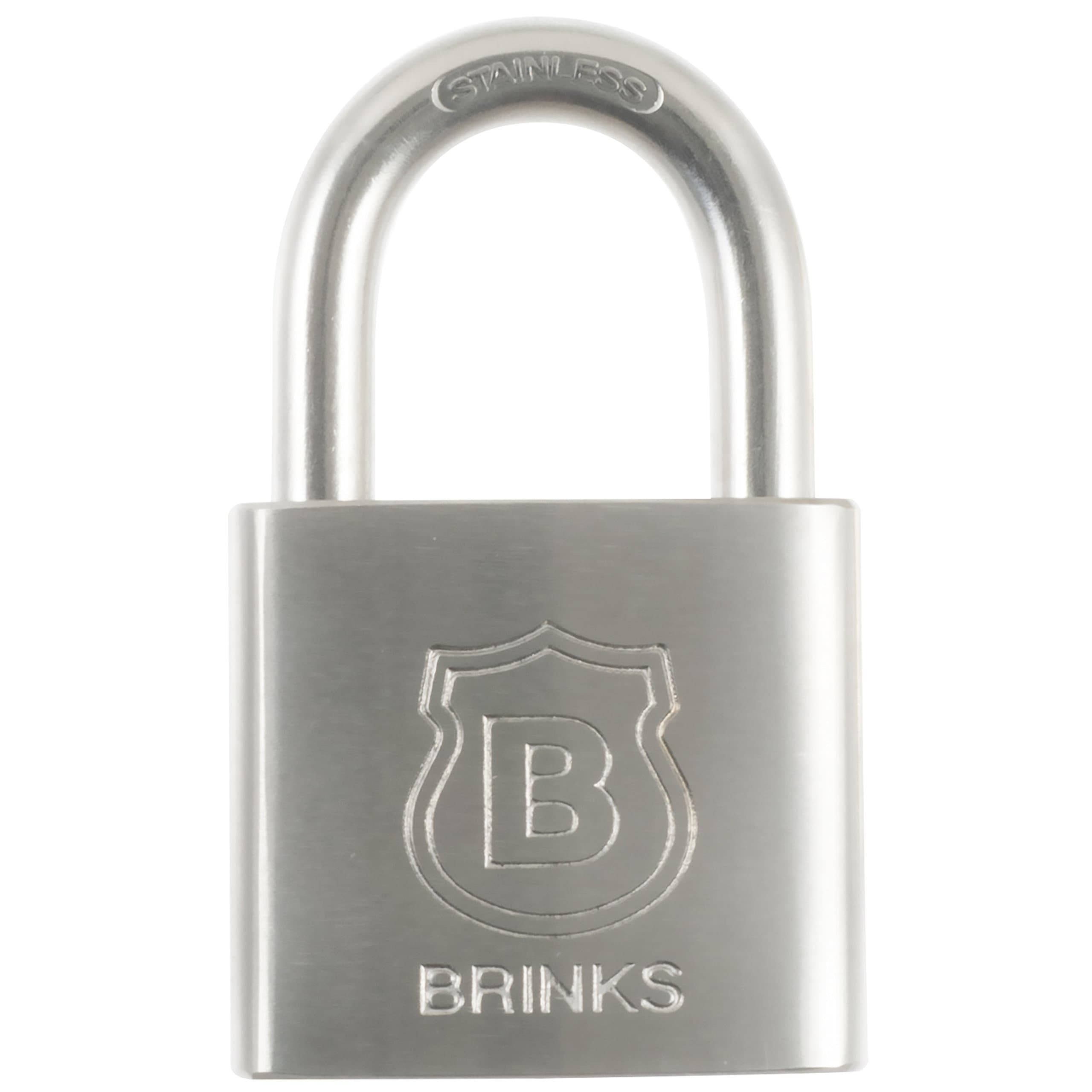 BRINKS672-40811 Commercial 1-1/2" (37 mm) Solid Stainless Steel Padlock