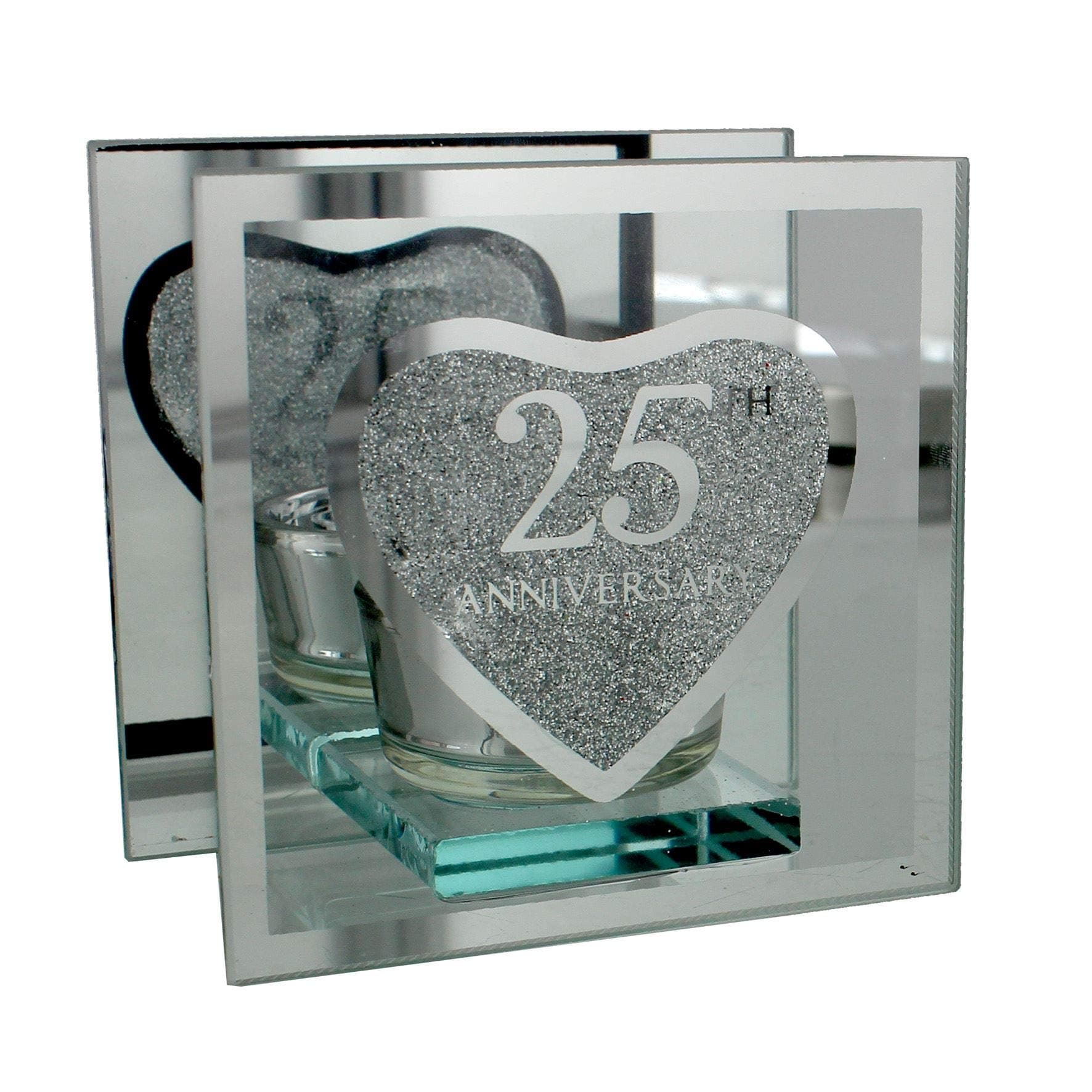 25th Silver Wedding Anniversary Tea Light Holder