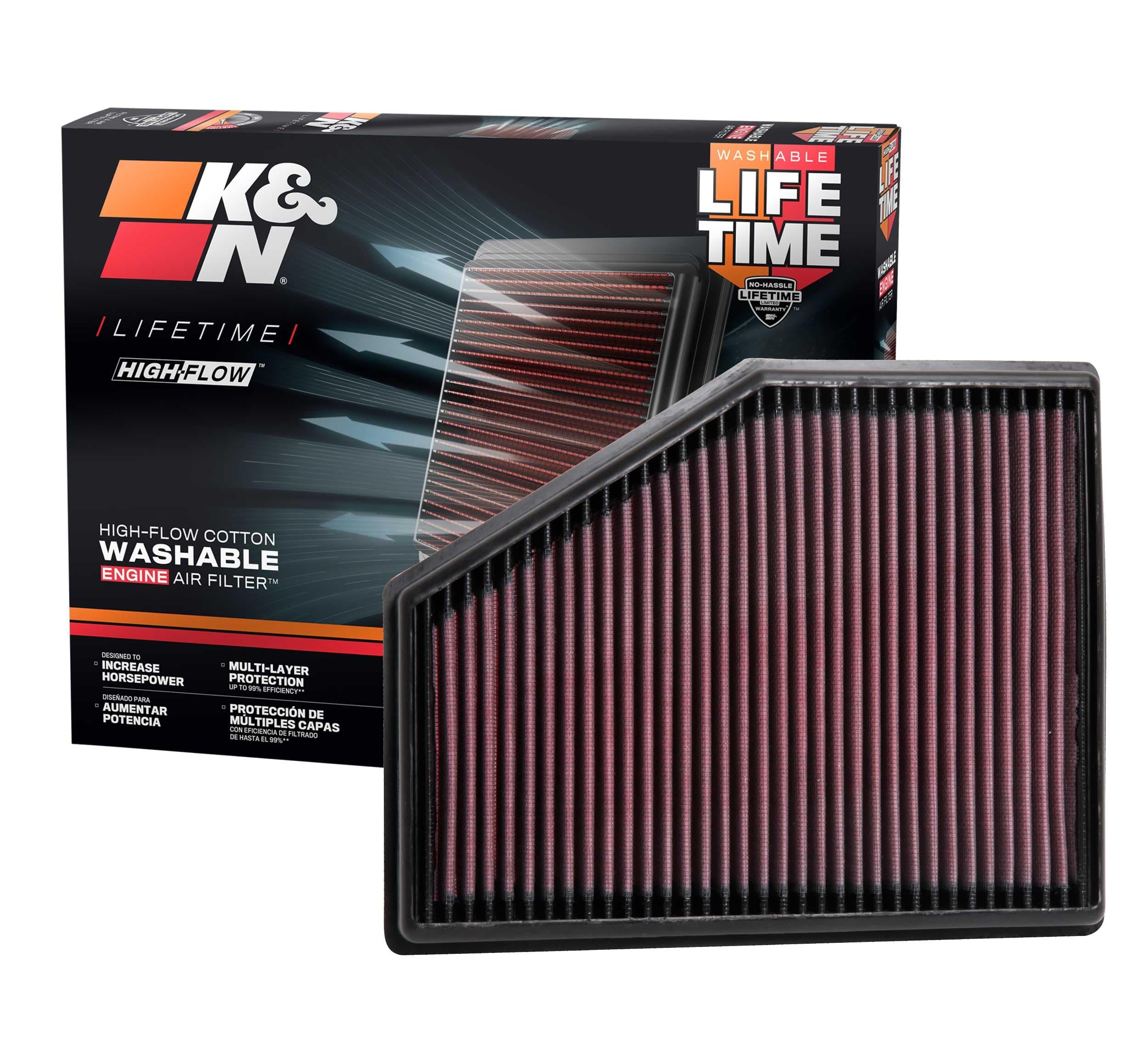 K&N Engine Air Filter: High Performance, Premium, Washable, Replacement Filter: Compatible 2015-2020 BMW (740i, 518d, 520d, 520i, 525d, 530d, 530e, 530i, 540D, 540i, 620d, 630d, other models) 33-3079