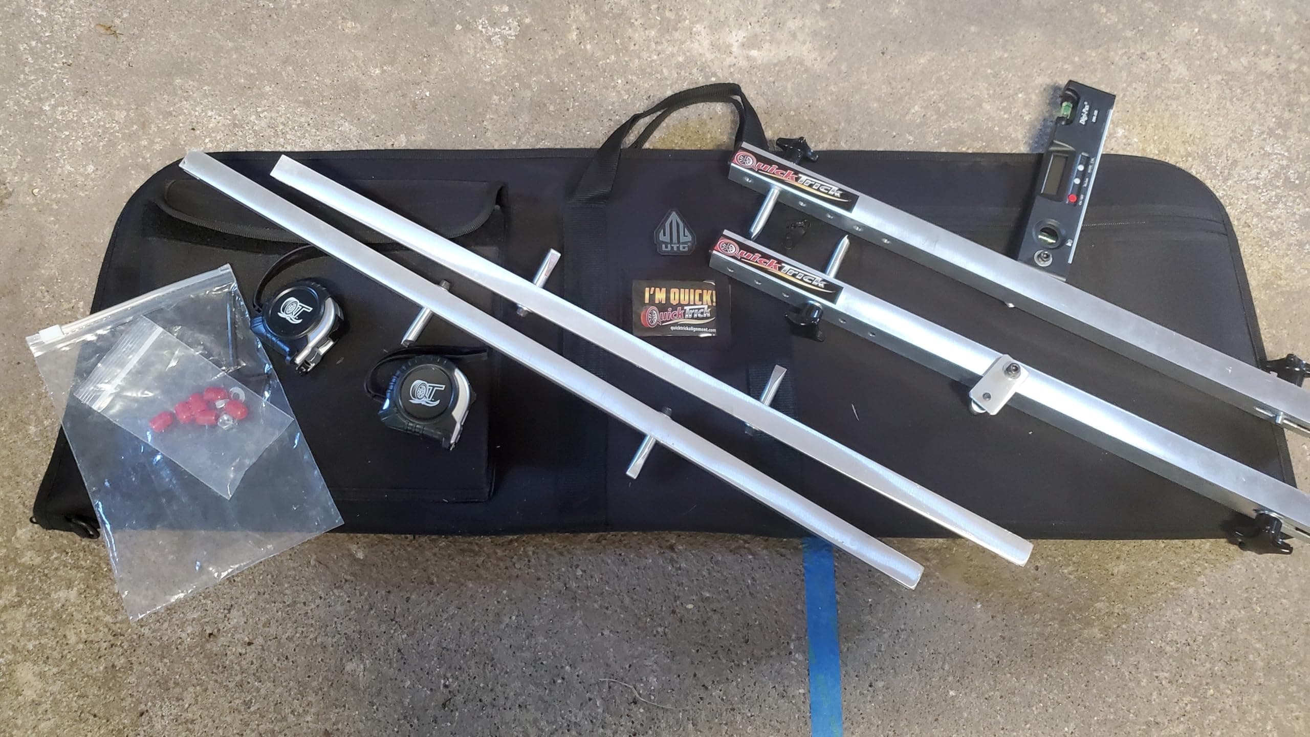 QuickTrick *Improved Design* 4th Gen Portable Wheel Alignment Kit (17-22" Wheels)