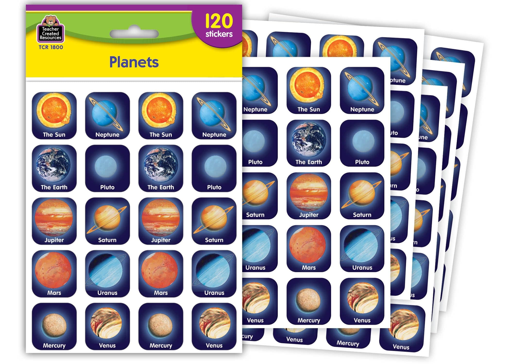 Teacher Created Resources Planets Stickers (1800)