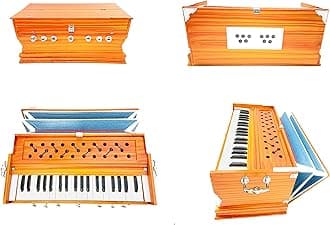 Harmonium 3 1/4 Octave, 7 Stopper 2 Bellow, 39 Keys, Two reed Bass Male High Sound long Sustain with Free Carry bag