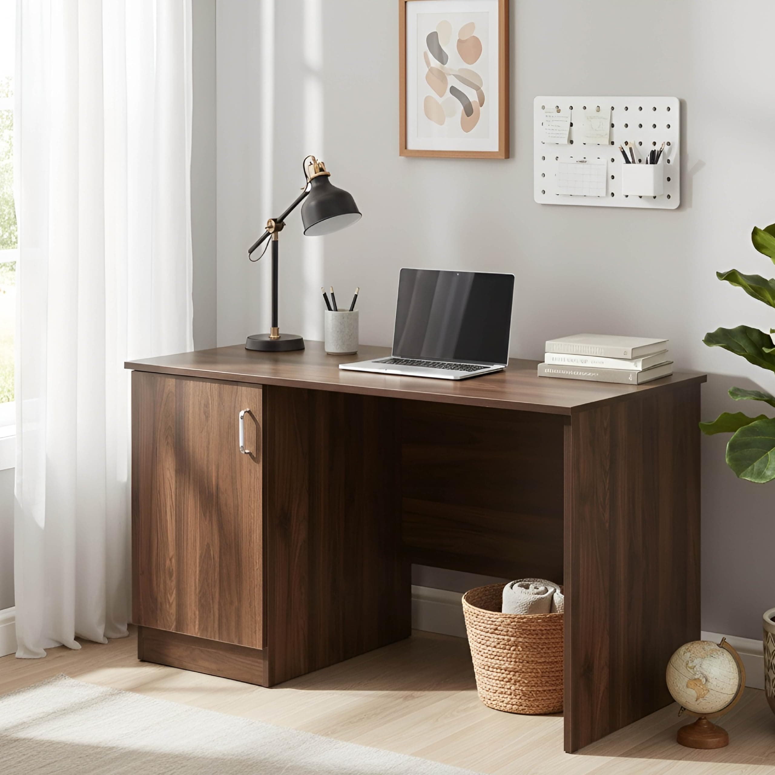 Wakefit Study Table | 1 Yr Warranty | Study Table with Book Shelf, Computer Table for Home Pc, Office Table for Home, Free Installation from Brand, Modern Wobble-Free & Durable Design (Aaron - CW)