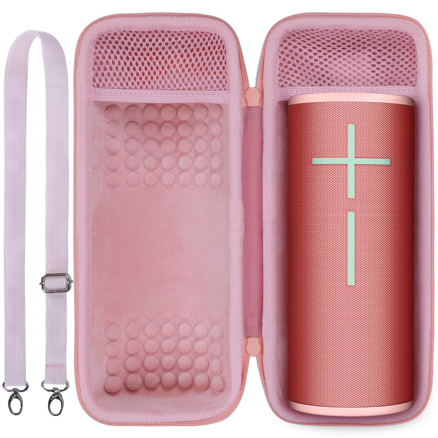 Storage Case Compatible with Ultimate Ears UE MEGABOOM 4 3 Portable Waterproof Speaker (Pink Case)