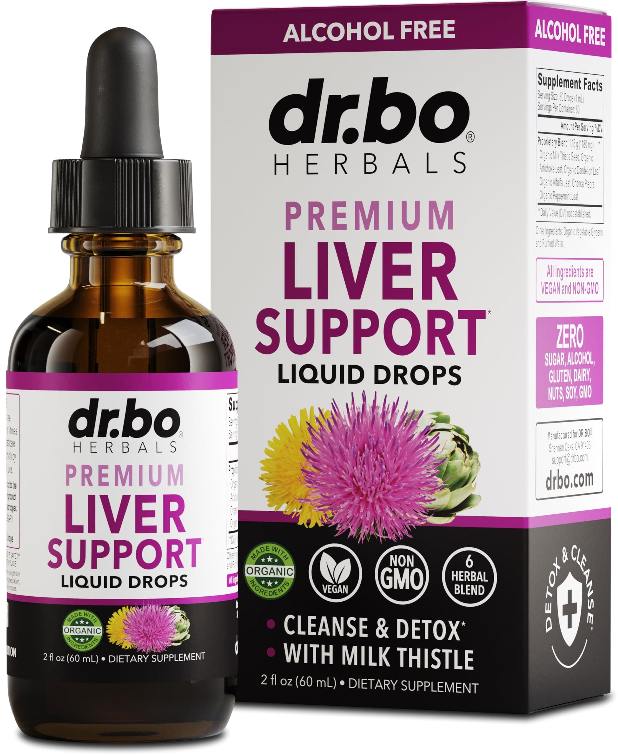 Liver Support Supplement Liquid Drops Cleanse