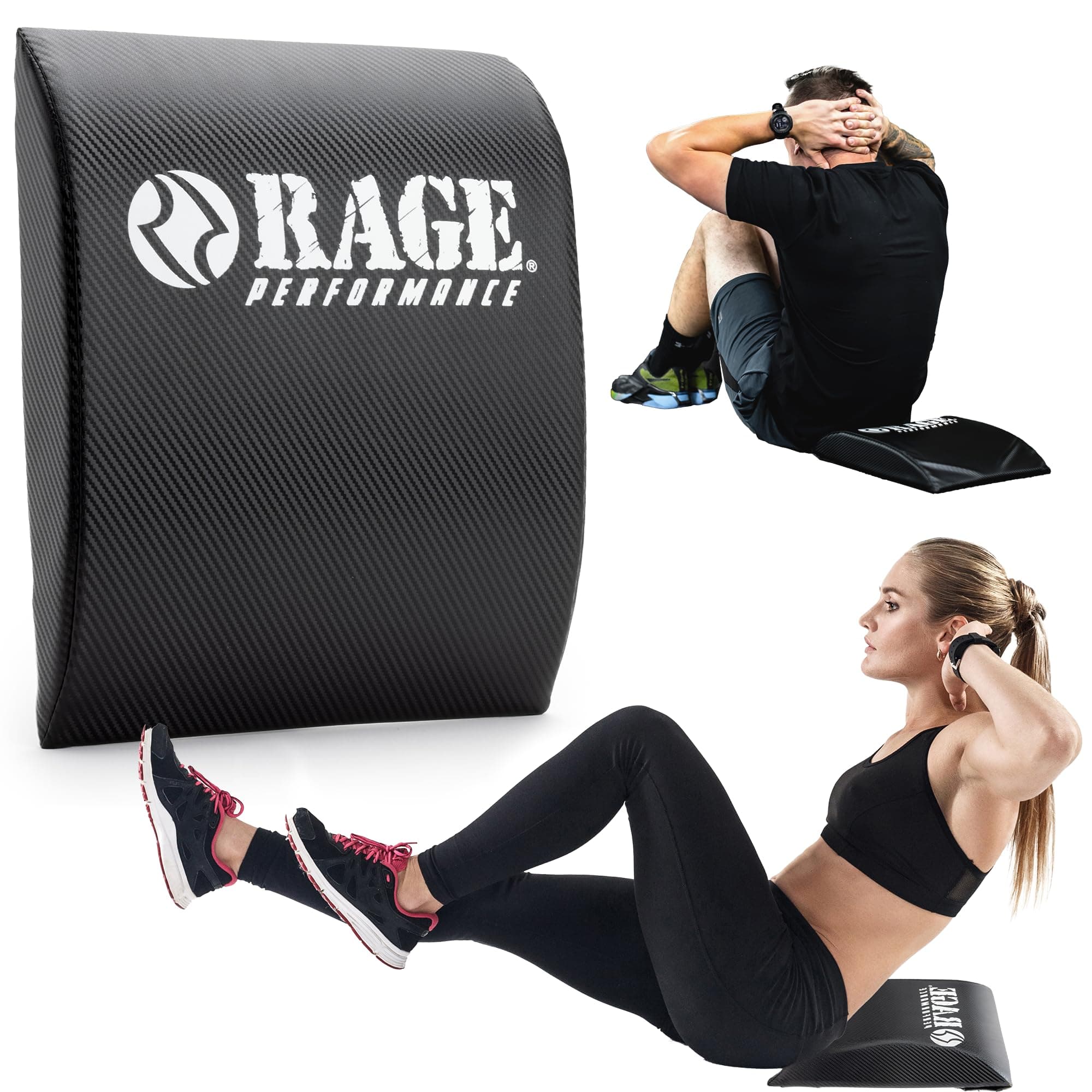 Rage Fitness Abdominal Mat, Ab Mat, Core Trainer, Crossfit Core Workouts, Sit ups, Crunches - Workouts Included