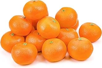 Toopify 16 Pcs Artificial Oranges, Decorative Fake Oranges for Decoration Lifelike, Realistic Fake Fruit Oranges for Christmas Home Kitchen Festival Party Decoration