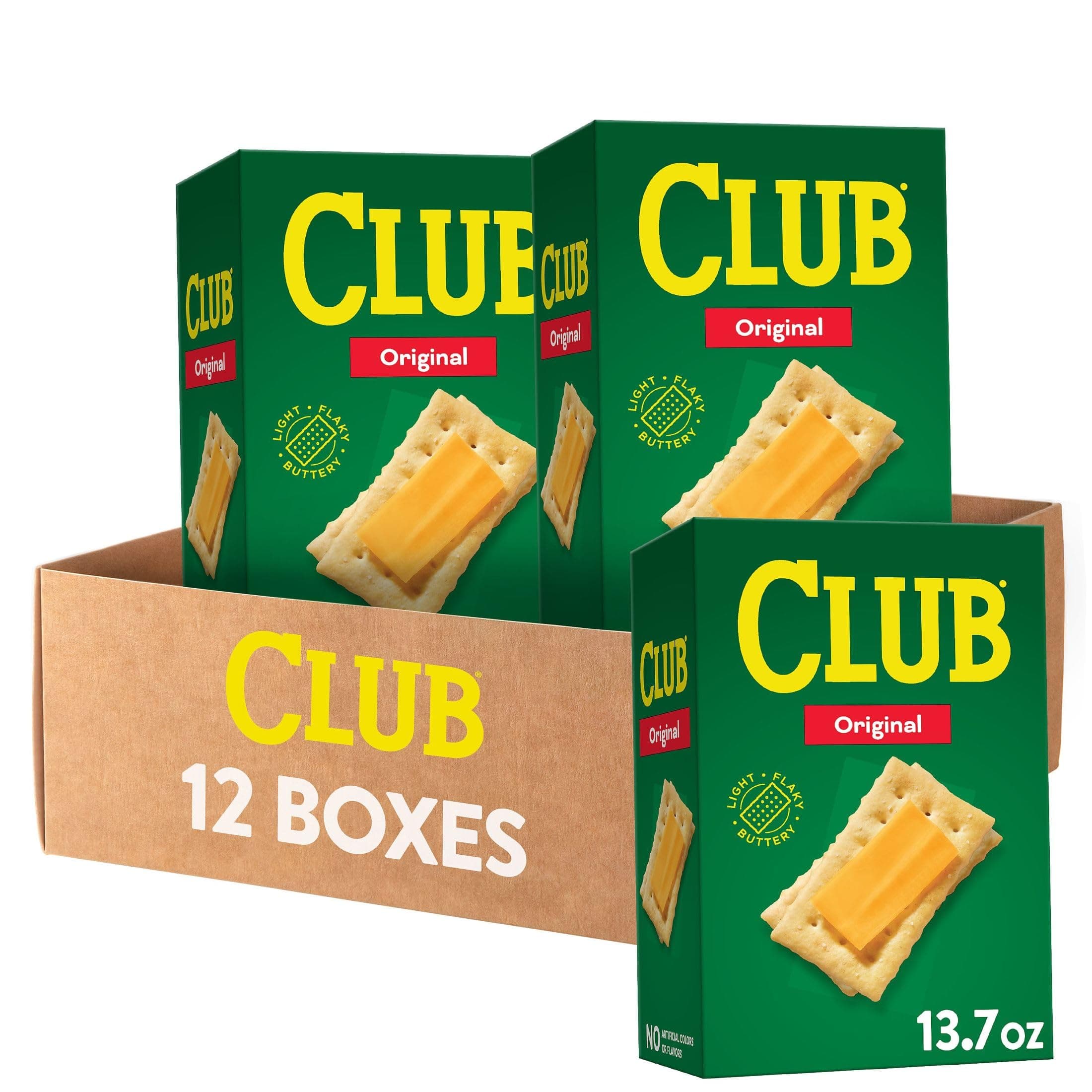 Club Crackers, Lunch Snacks, Snack Crackers, Original (12 Boxes)