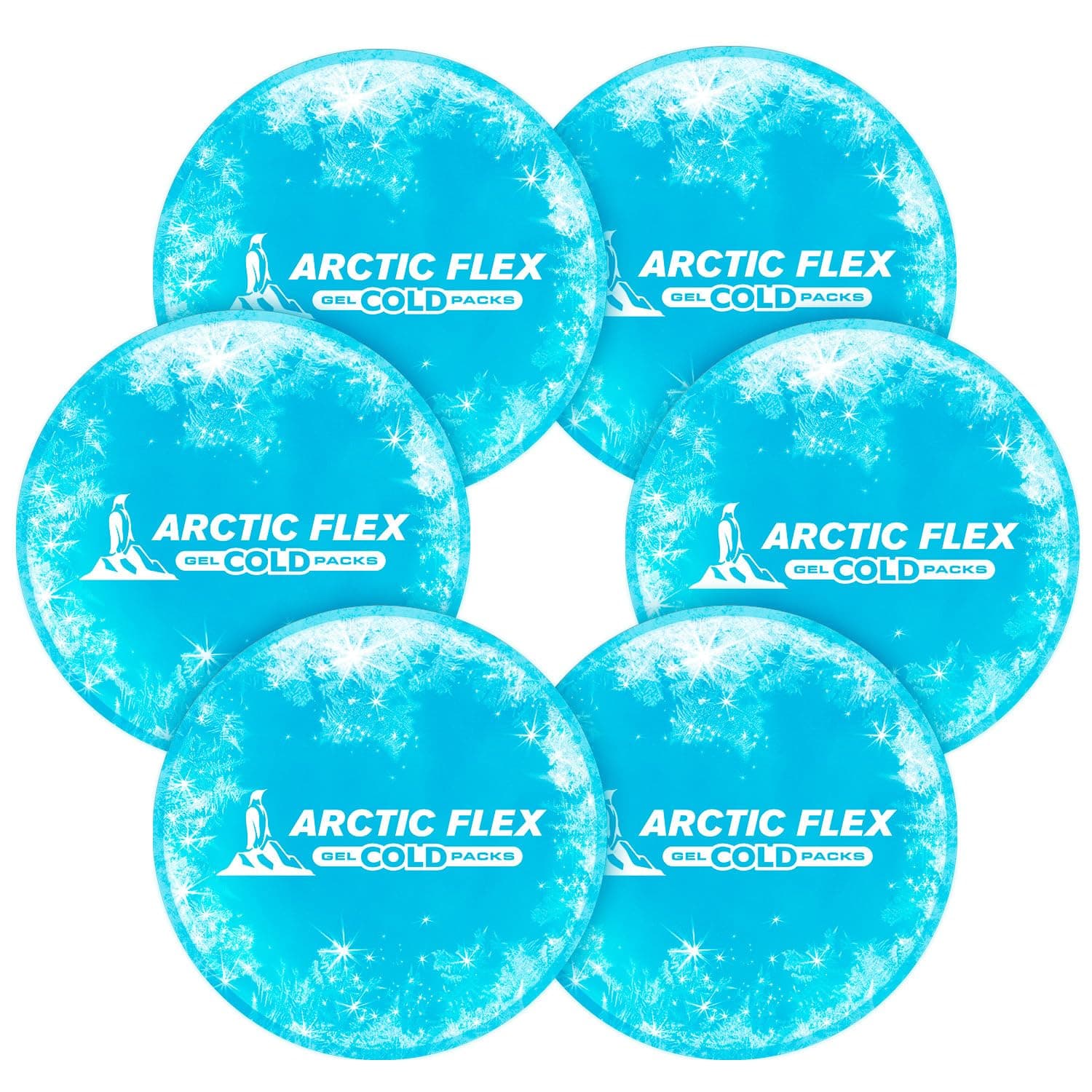 Arctic Flex XL Round Ice Pack - Soft Gel Compression Icepack - Hot and Cold for Headache, Eye Puffiness, Wisdom Teeth, Breastfeeding Relief - Reusable for Kids, Men, Women - Flexible Pad