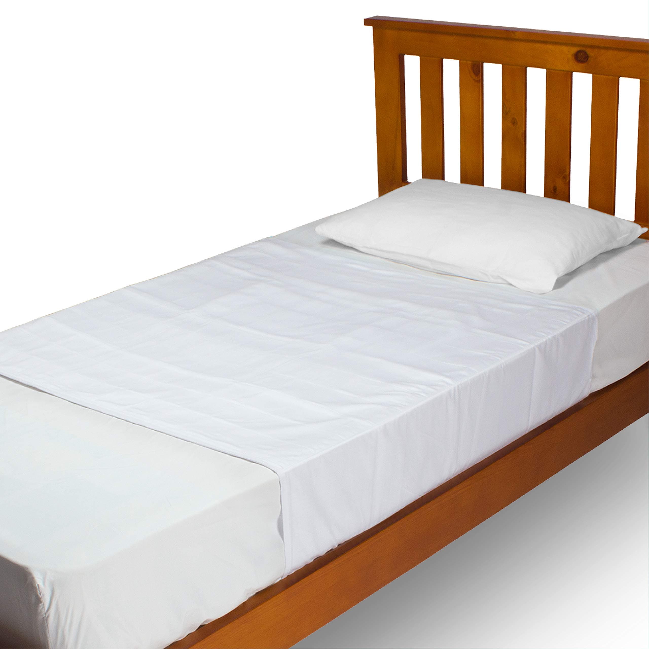 Brolly SheetsBROLLY Sheet - Bed Pad - with Wings - Single Bed Pad - 100% Cotton Sleep Surface - White - Size: 95 X 95cm