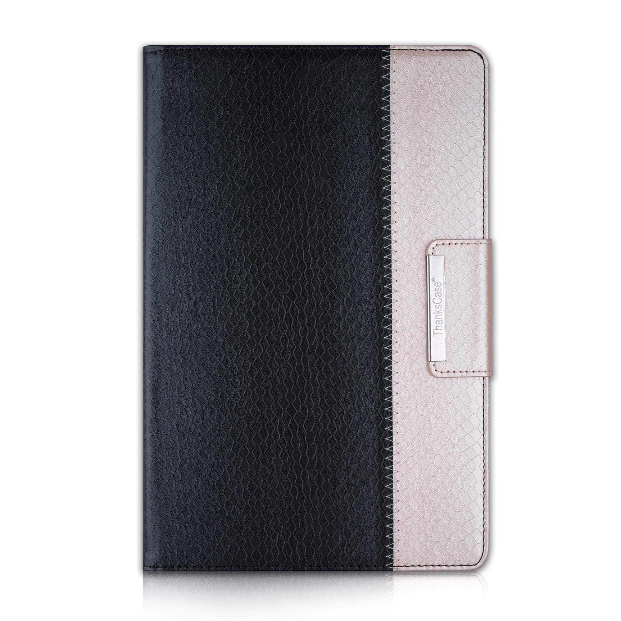 Thankscase Case Compatible for Galaxy Tab S6 10.5", Rotating Stand Case Build-in S Pencil Holder, Wallet Pocket, Hand Strap for Galaxy Tab S6 2019 SM-T860/T865 /T867(Black Champagne)