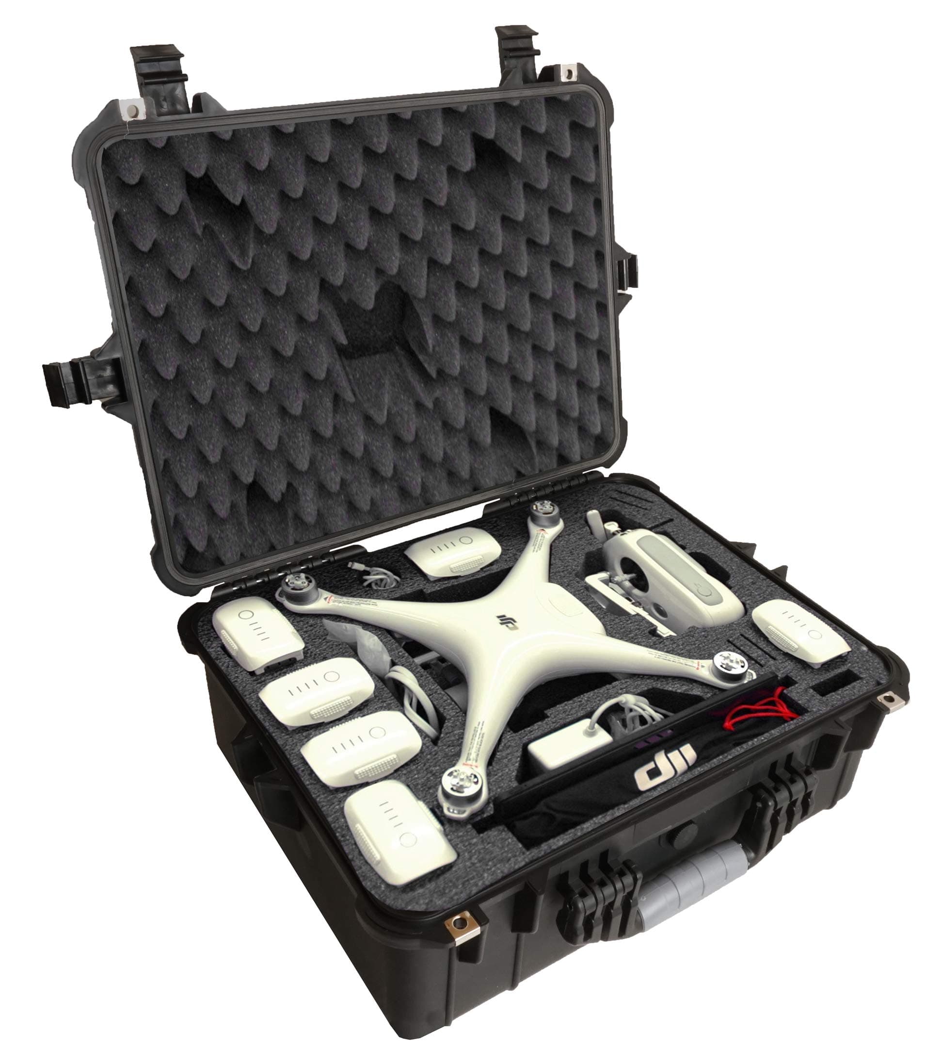 Pre-Cut Waterproof Compact Drone Case - Fits DJI Phantom 4 (Gen 2)