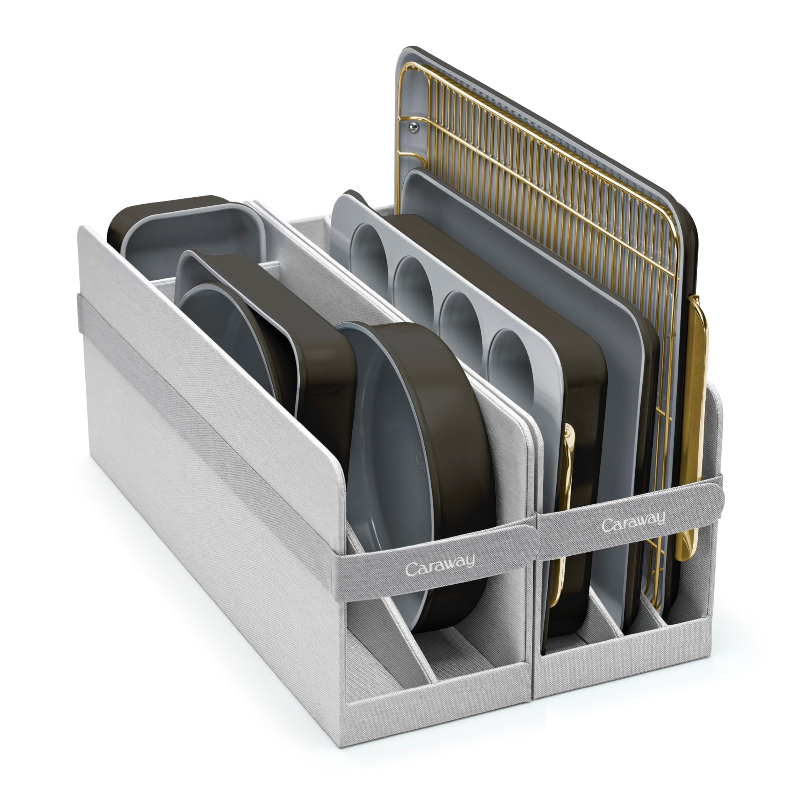 Nonstick Ceramic Bakeware Set (11 Pieces) - Baking Sheets, Assorted Baking Pans, Cooling Rack, & Storage - Aluminized Steel Body - Non Toxic, PTFE & PFOA Free - Black