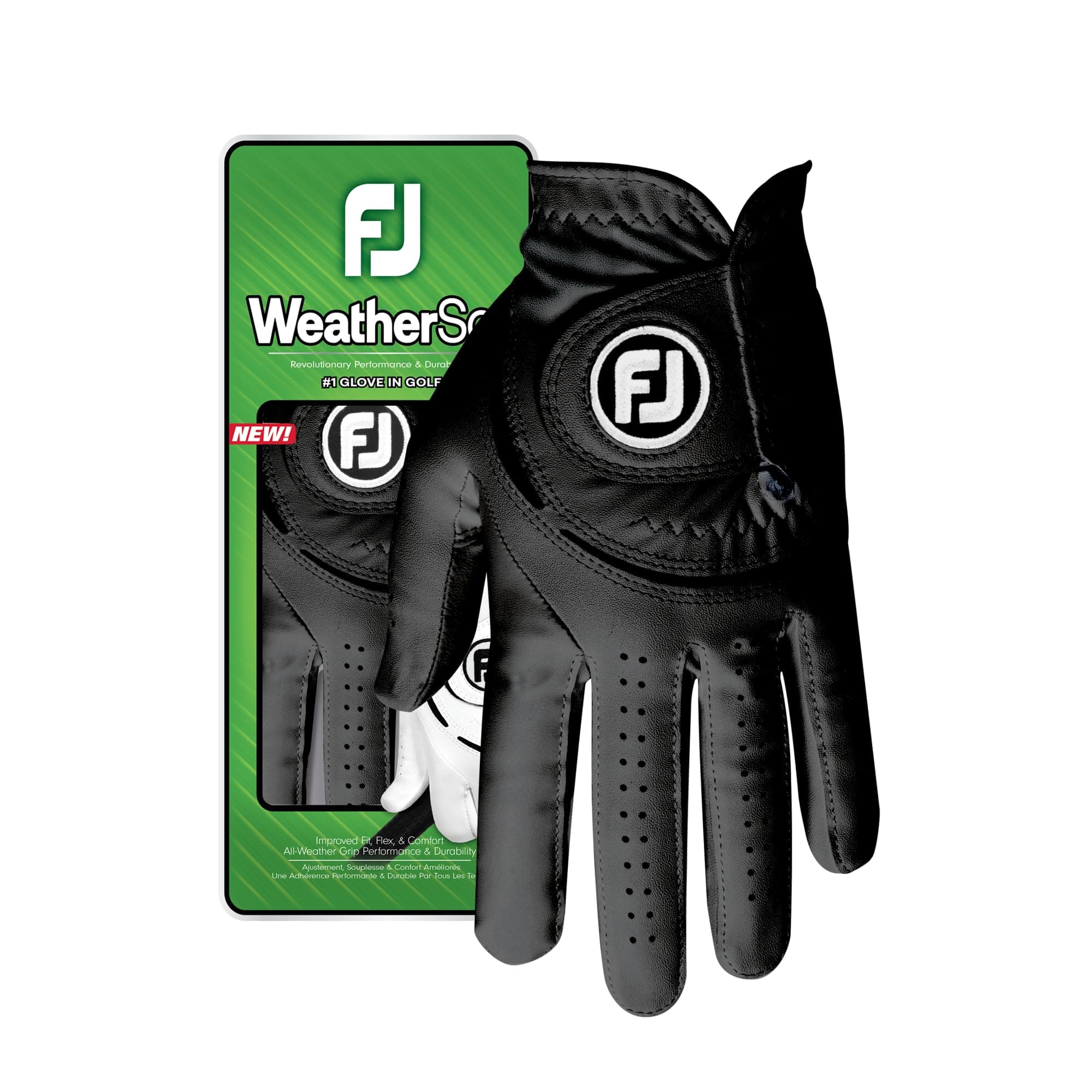 WeatherSof Men's Golf Glove, Black