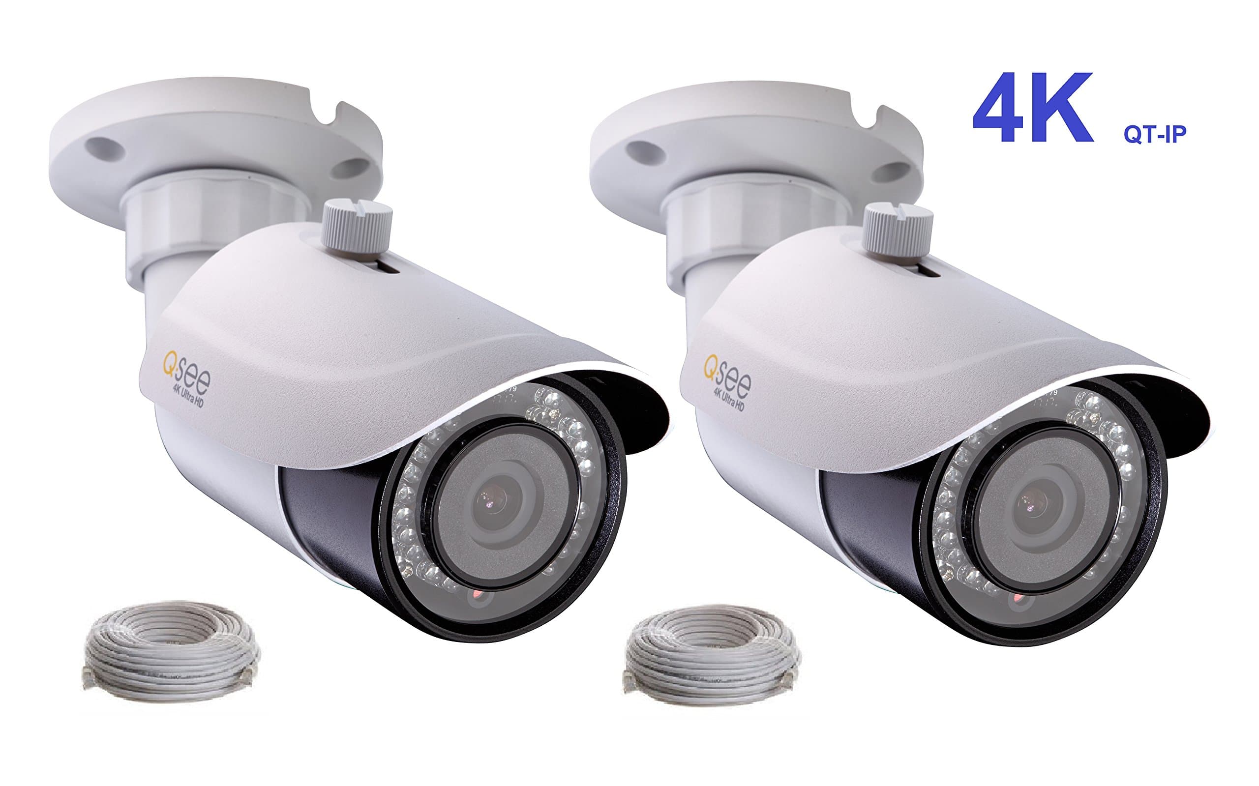 Q-See 4K (8MP) 2-Pack QT-IP Camera IP Ultra-HD with H.265 (2X QTN8086BA)