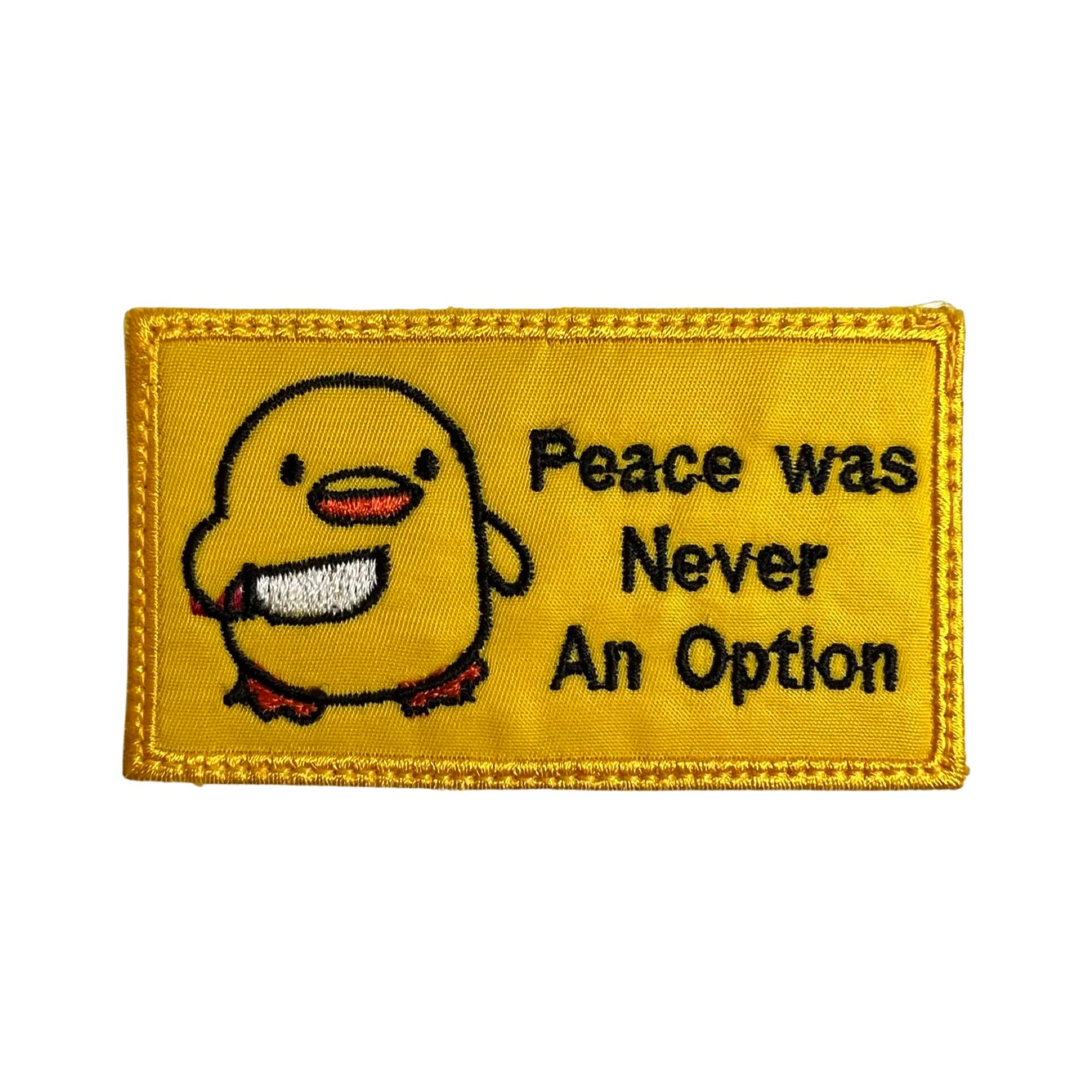 Almost SGT Peace was Never an Option Chick Meme Patch - Funny Tactical Military Morale Embroidered Patch Hook Fastener Backing
