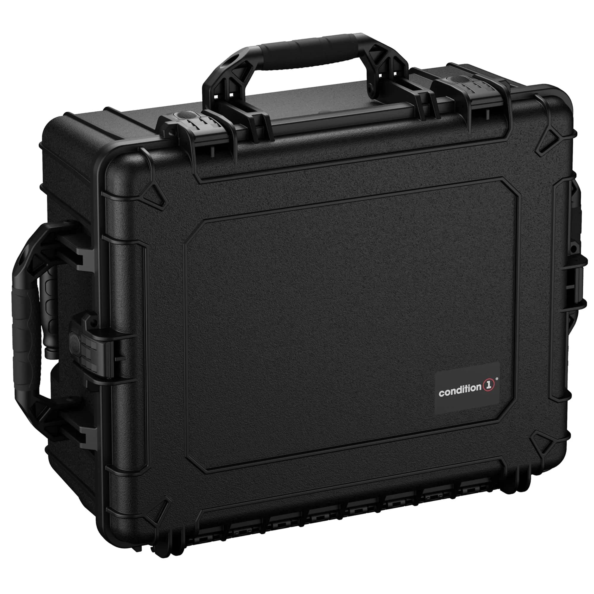 25" Large Rolling Hard Travel Case Model 287 Lockable Storage Box, Waterproof Dustproof Protective Luggage with Handle, Made in USA, 24.53"x19.55"x10.95" Black