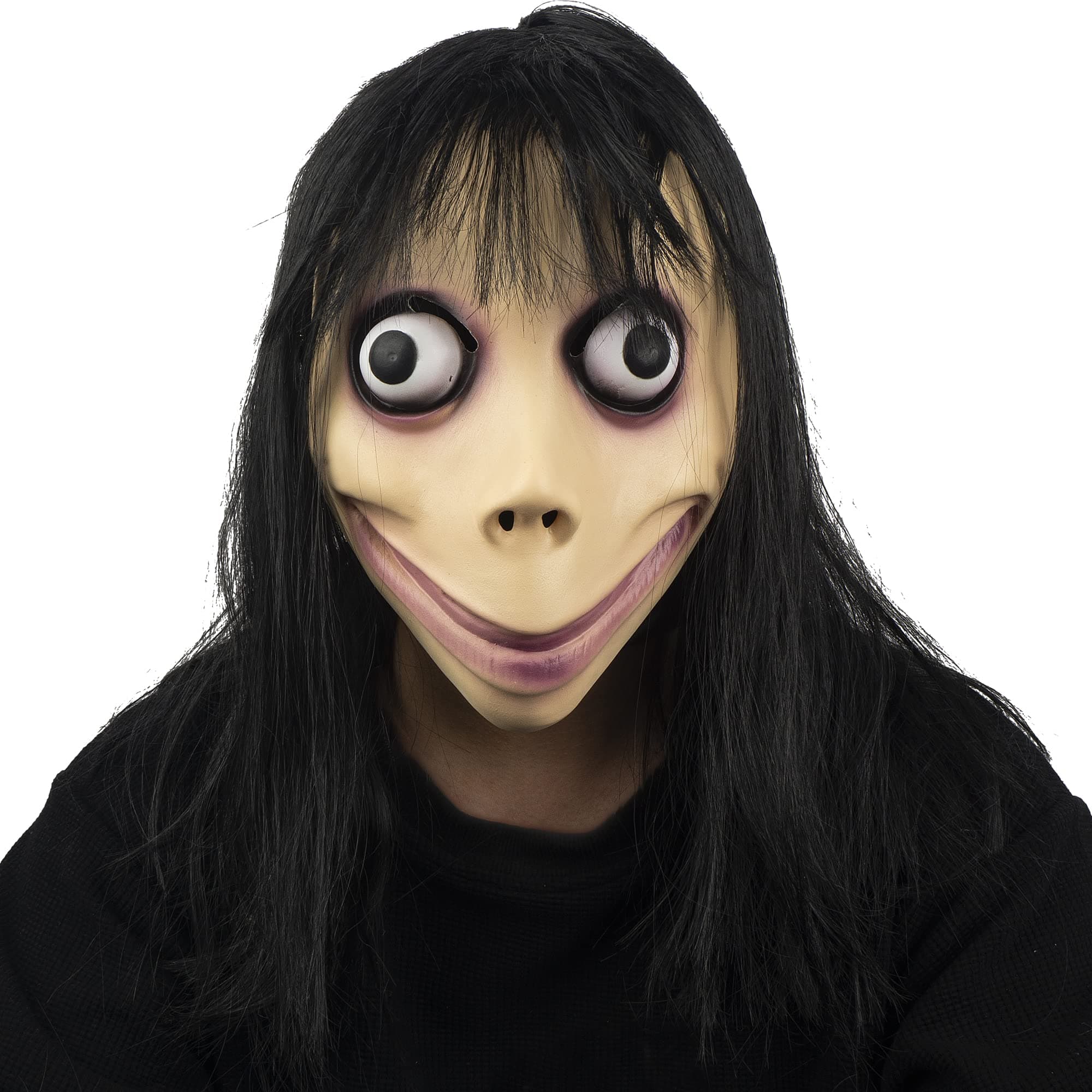 PartyHop Scary Momo Mask Creepy Halloween Latex Cosplay Costume for Adult