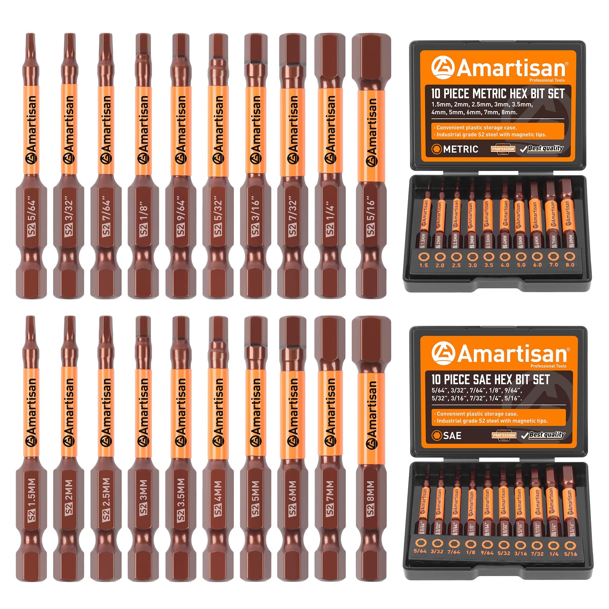 20 Piece Hex Head Screwdriver Bit Set