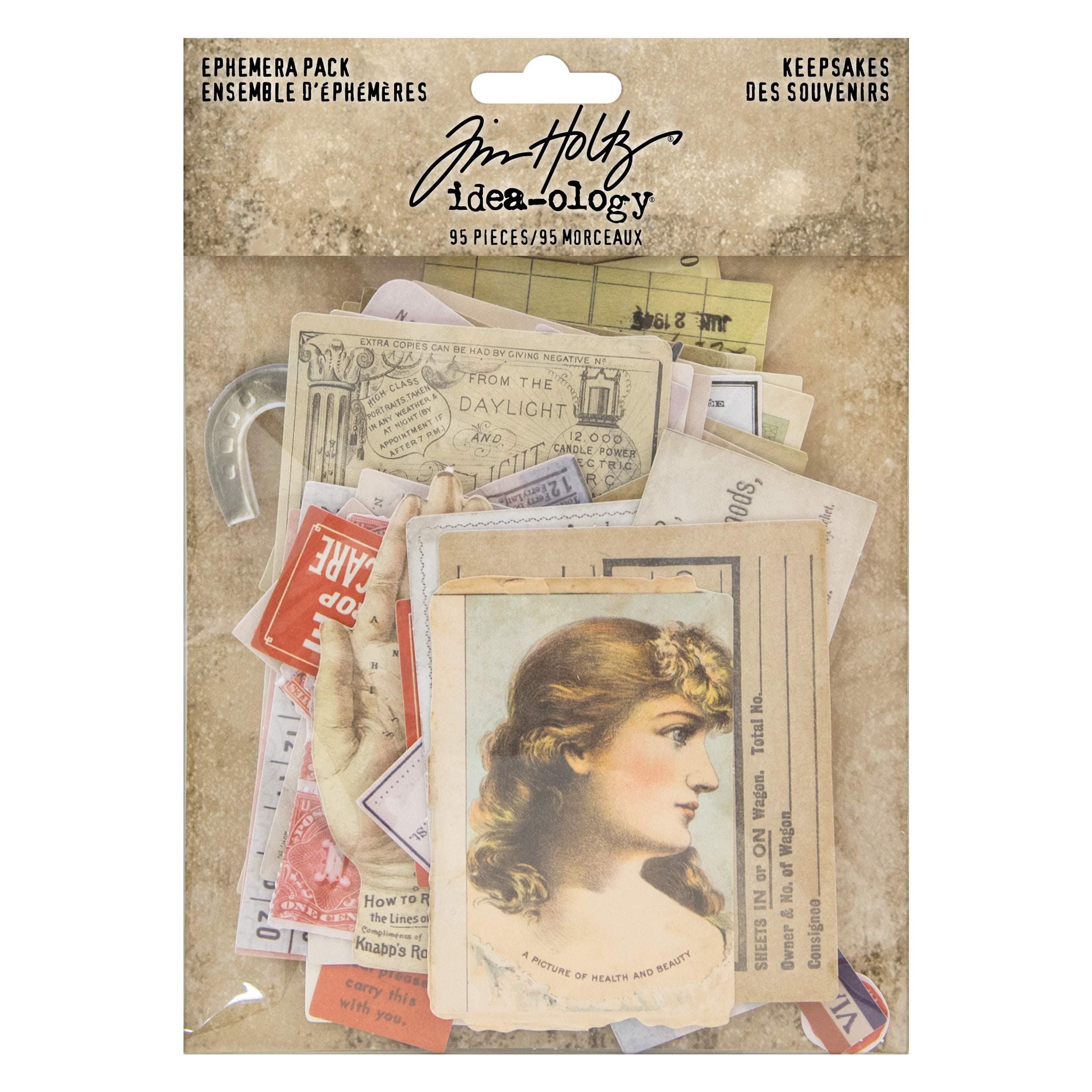 Tim Holtz, Advantus Ephemera Pack Keepsakes Printed Memorabilia, multicolor