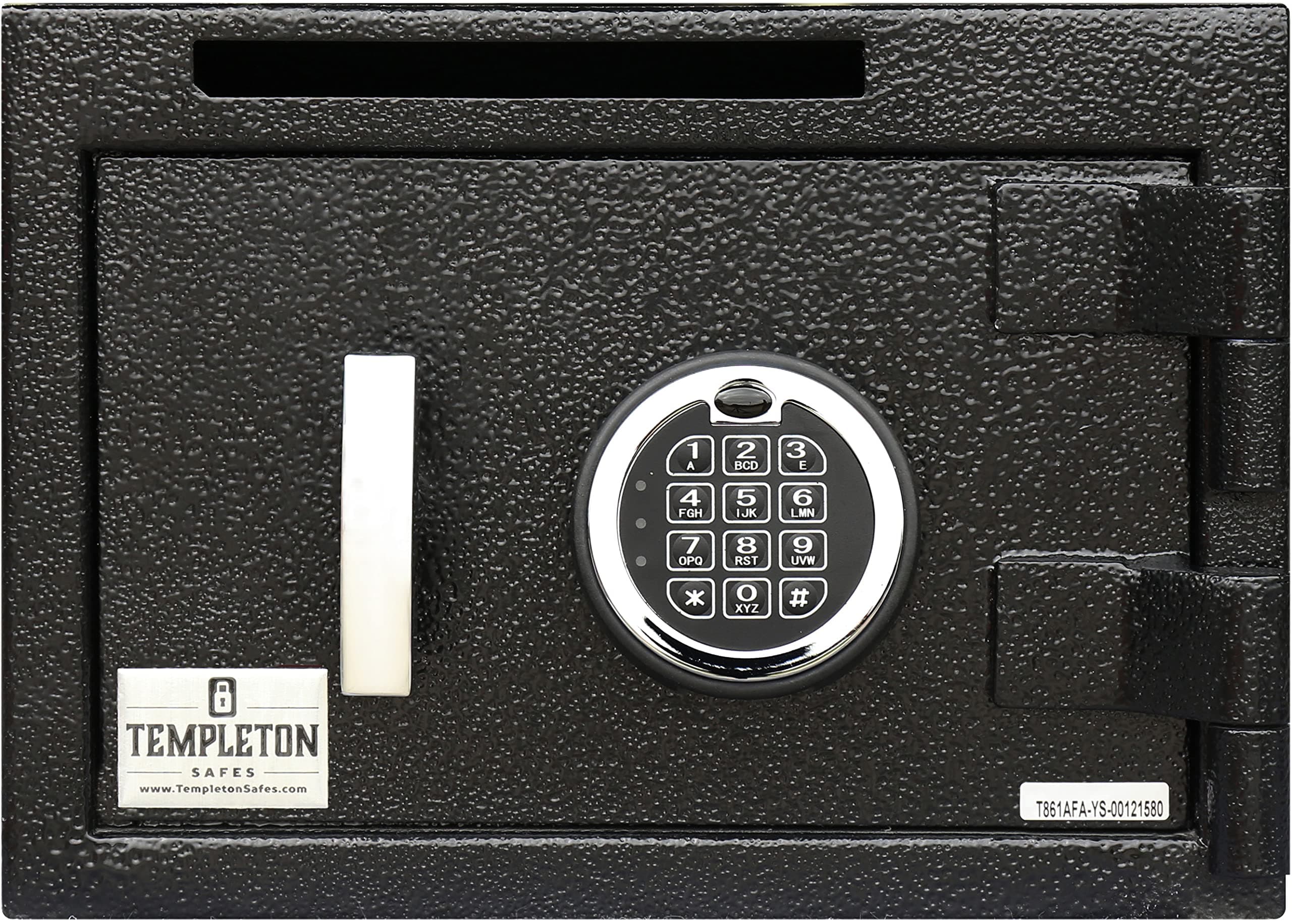 Templeton Safes Compact Depository Drop Safe With Electronic Multi-User Keypad Combination Lock with Key Backup, Black.57 CBF Capacity