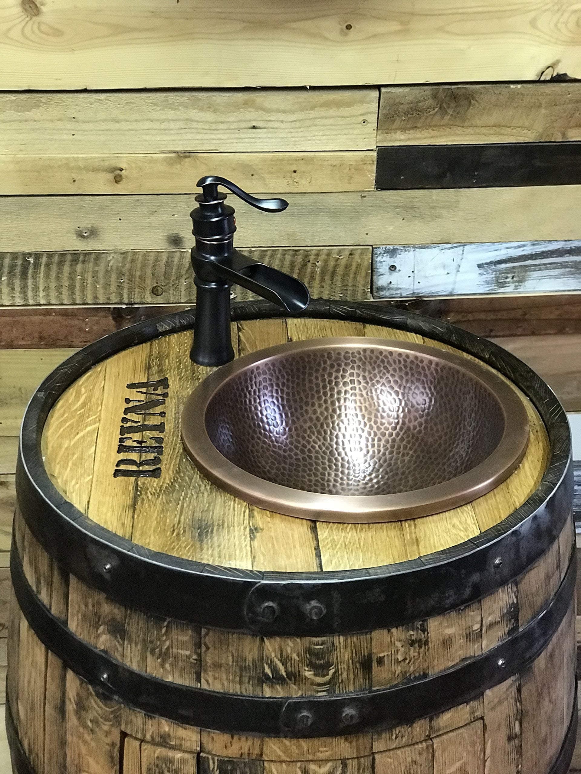 Personalised Whiskey Barrel Vanity