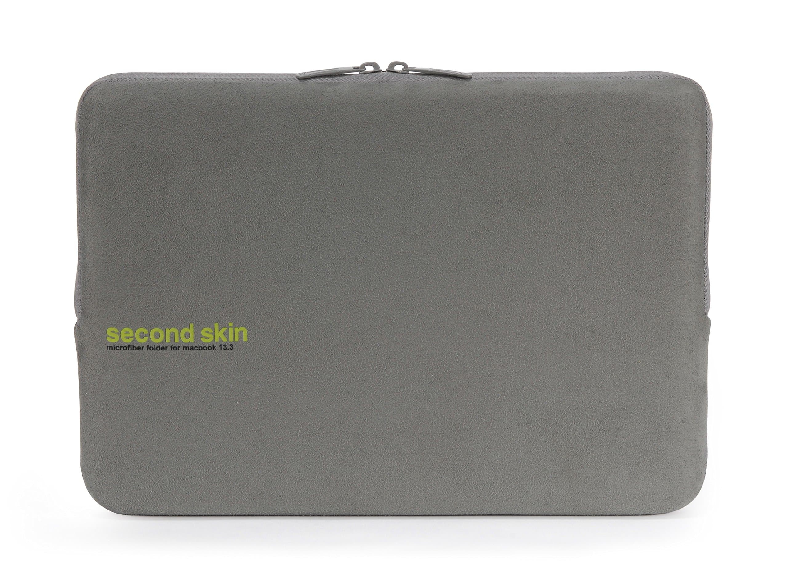 Tucano USA Second Skin Script Microfiber Sleeve For MacBook, 13.3" Color: Gray