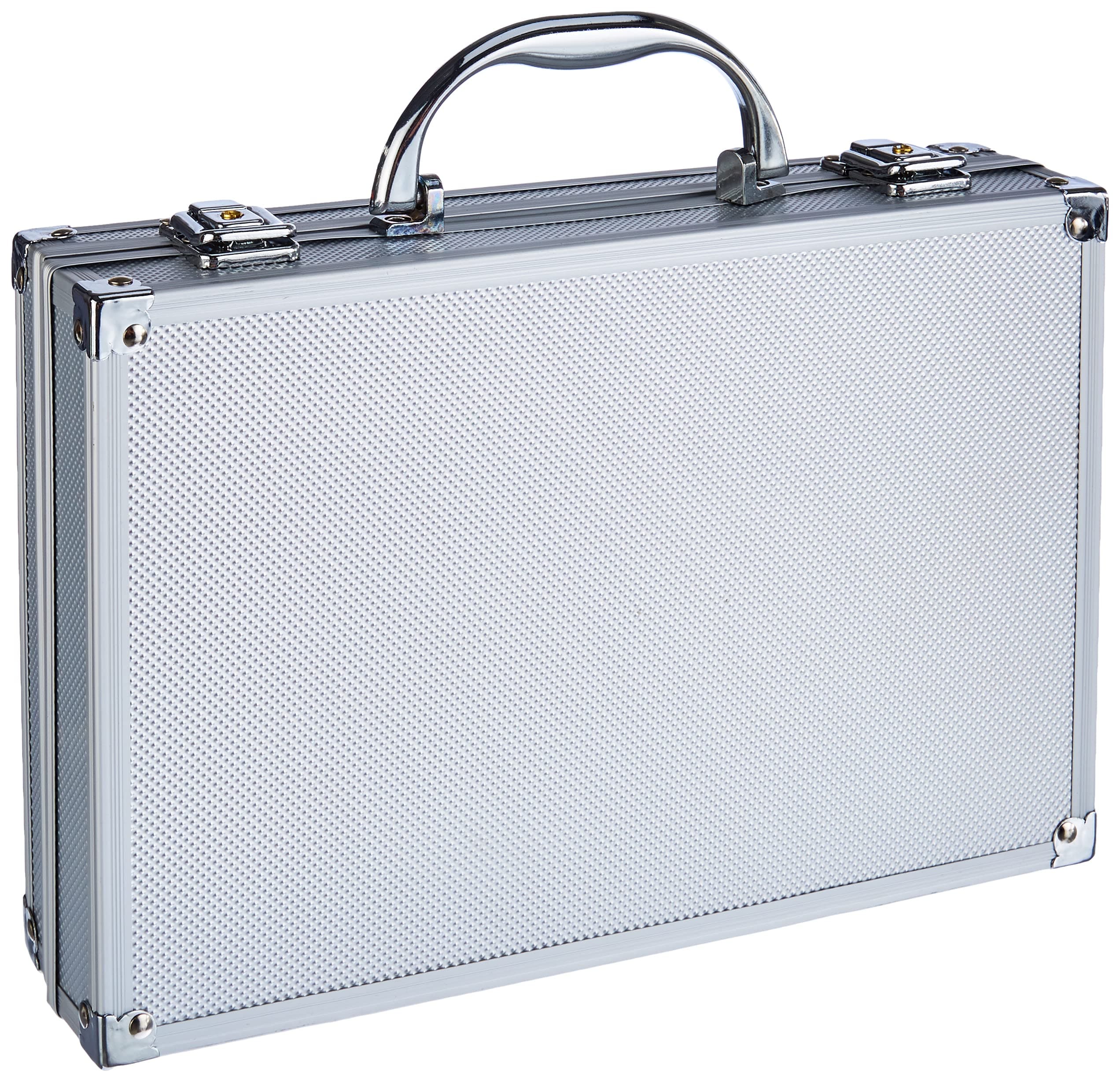 PeakTech7255 - Carrying Case for Measuring Instruments, Resistant Aluminum Case, Tool Compartment, Foam Padding, with Padlock, Case, Dustproof, M - 295 x 195 x 70 mm