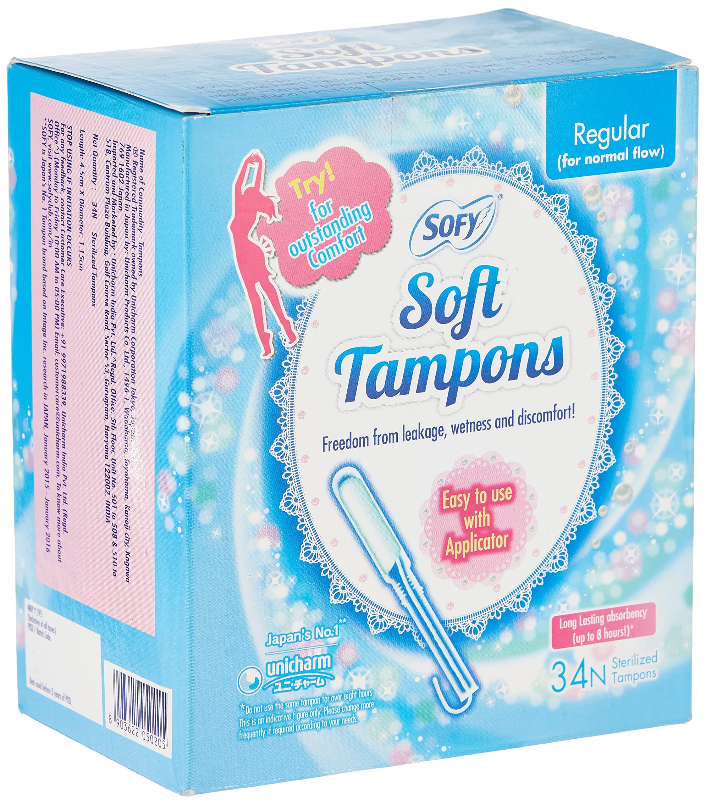 Soft Tampons - 34 Pieces (Regular)