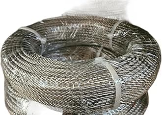 1mm 1.5mm 2mm 3mm 4mm 5mm 6mm 8mm Stainless Steel Wire Rope Cable Rigging Extra ASIN 316 A4 Marine Grade (Length: 5m, Diameter: 3mm)