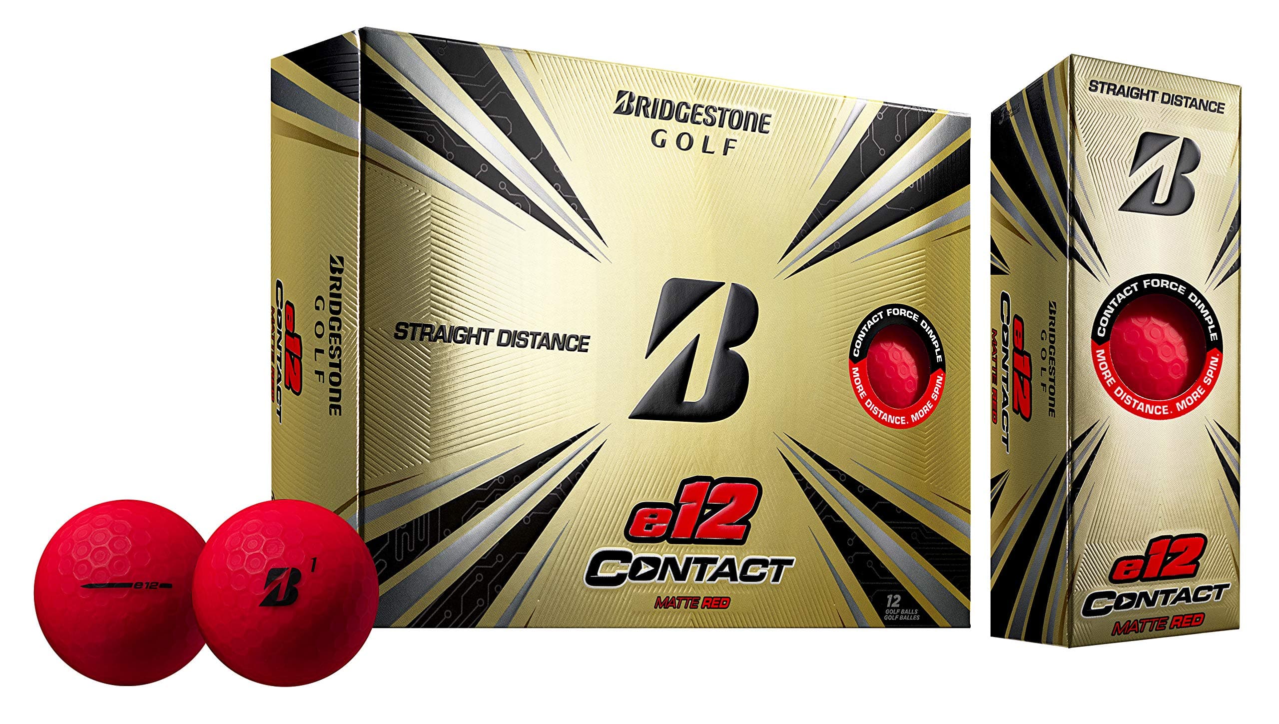 2021 e12 Contact Golf Balls, Matte Red