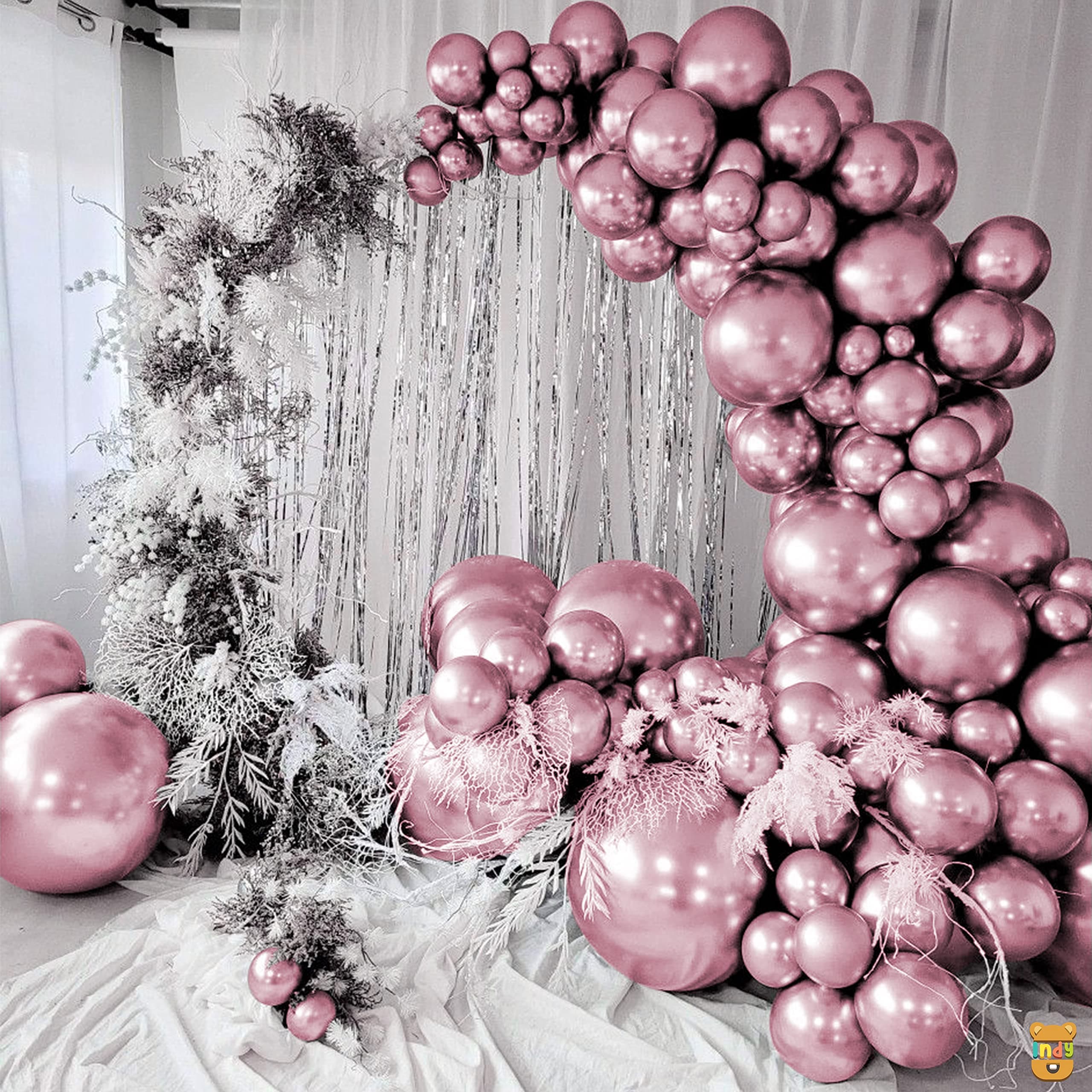 ITAF 50 Pcs Lavender Metallic Chrome Balloons with Shiny Surface For Birthdays/Anniversary/Engagement/Baby Shower/bachelorette Party Decorations
