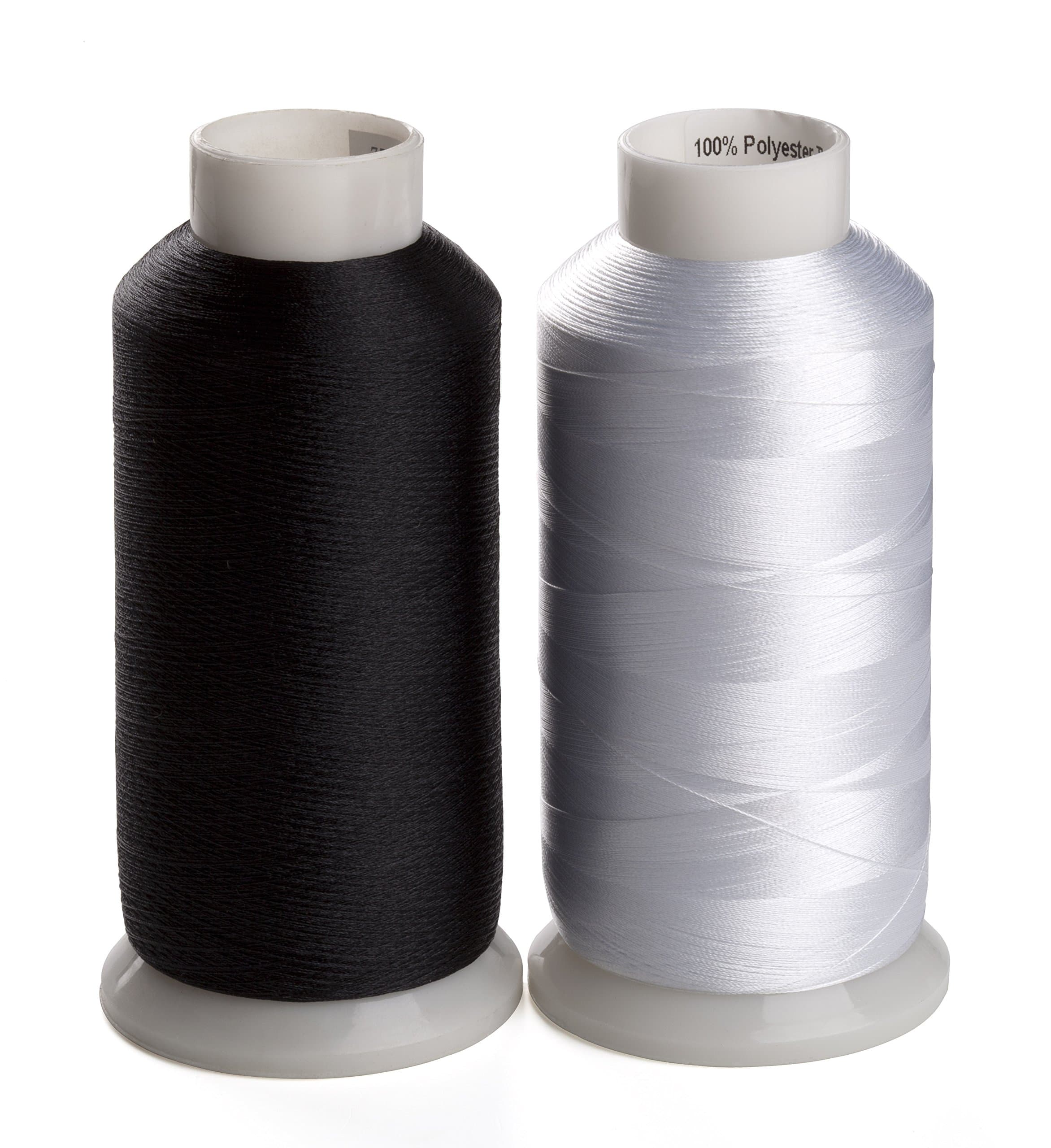 2 Bobbin Thread for Sewing and Embroidery Machine 1 Black and 1 White